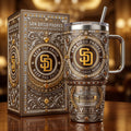 San Diego Padres 40oz Tumbler with Lid and Straw