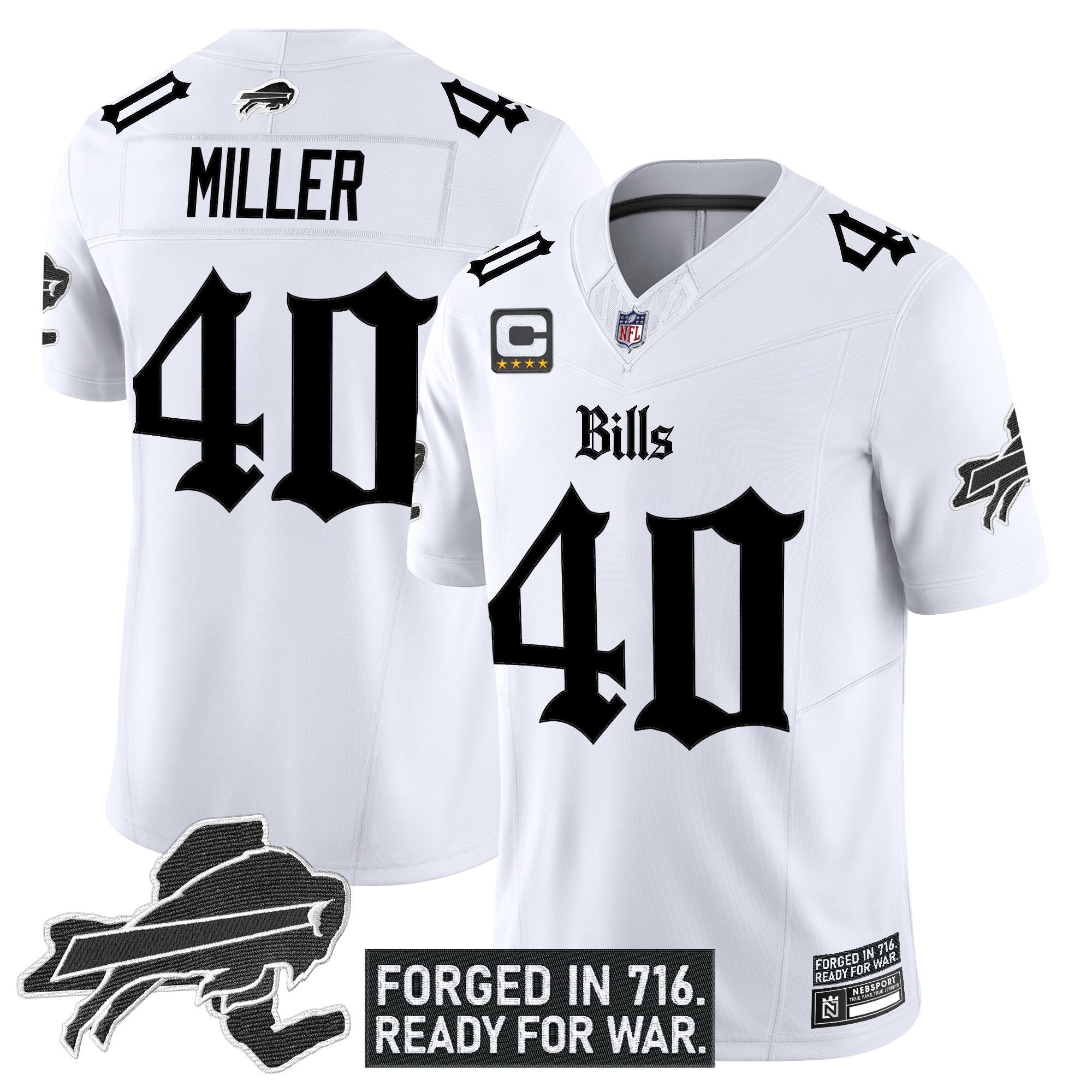 Men's Buffalo Bills 'Gothic Cold Front Edition' Vapor Limited Jersey - All Stitched