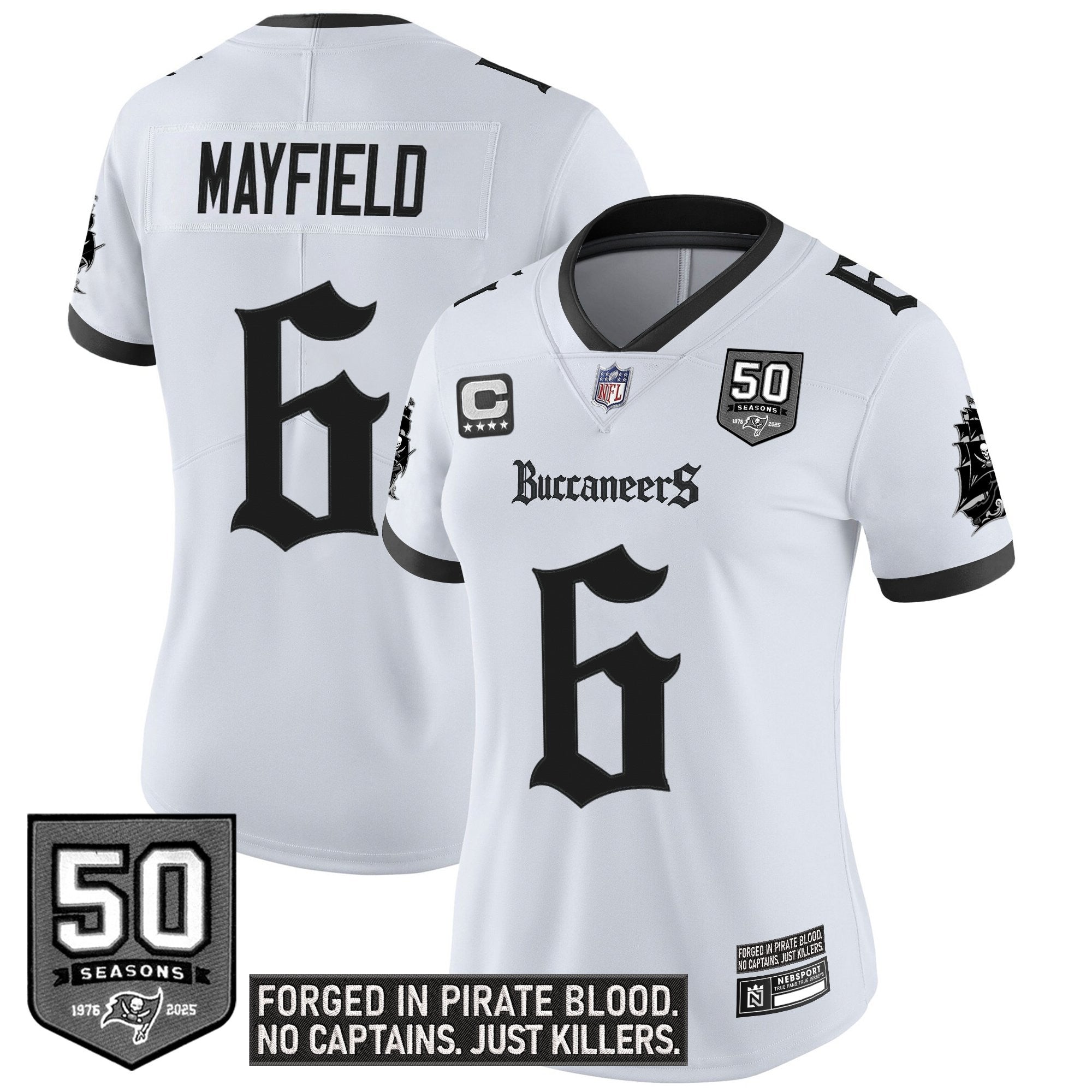 Women's Tampa Bay Buccaneers 'Gothic Pirate Shadows Edition' Vapor Limited Jersey - All Stitched