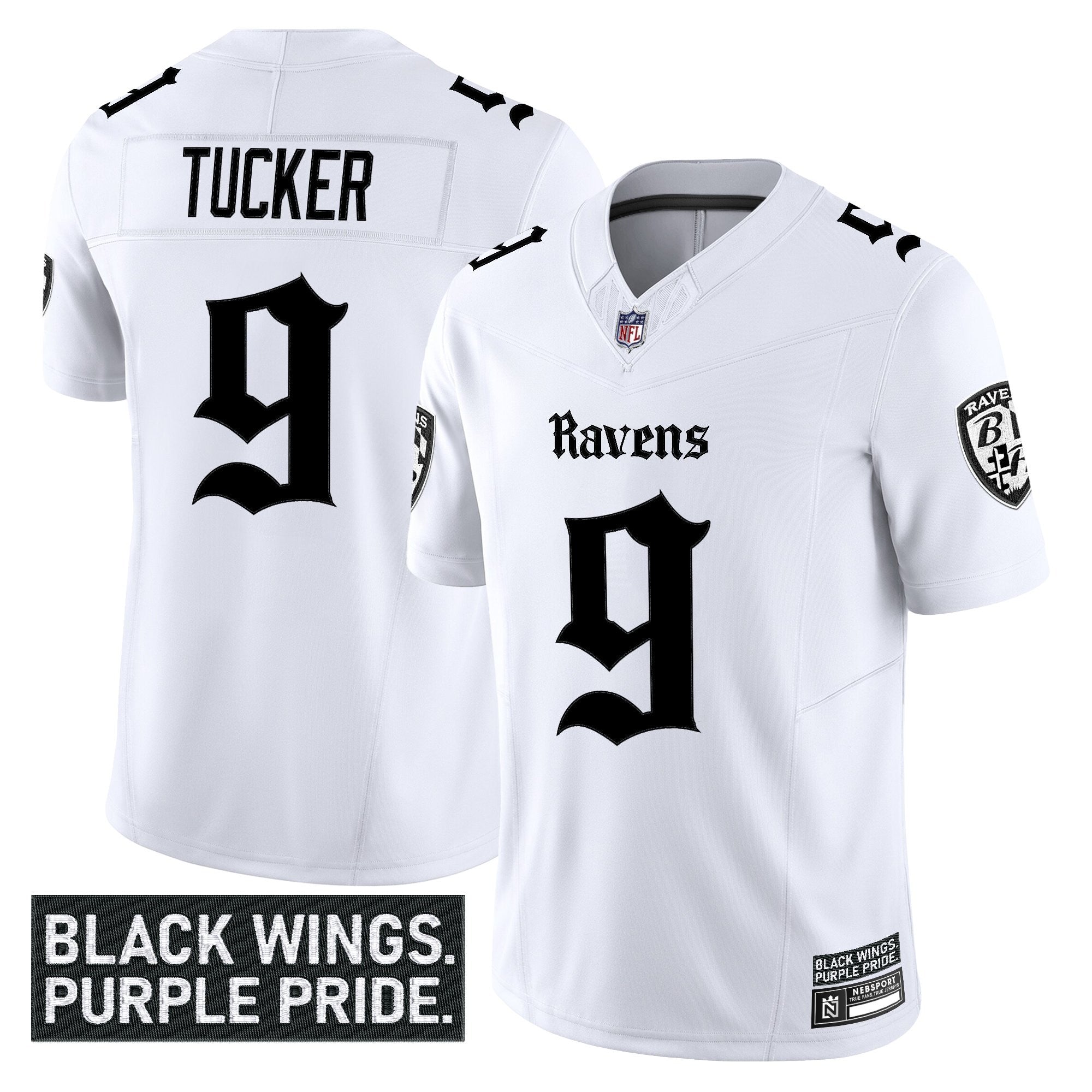 Men's Baltimore Ravens 'Gothic Nevermore Edition' Vapor Limited Jersey - All Stitched