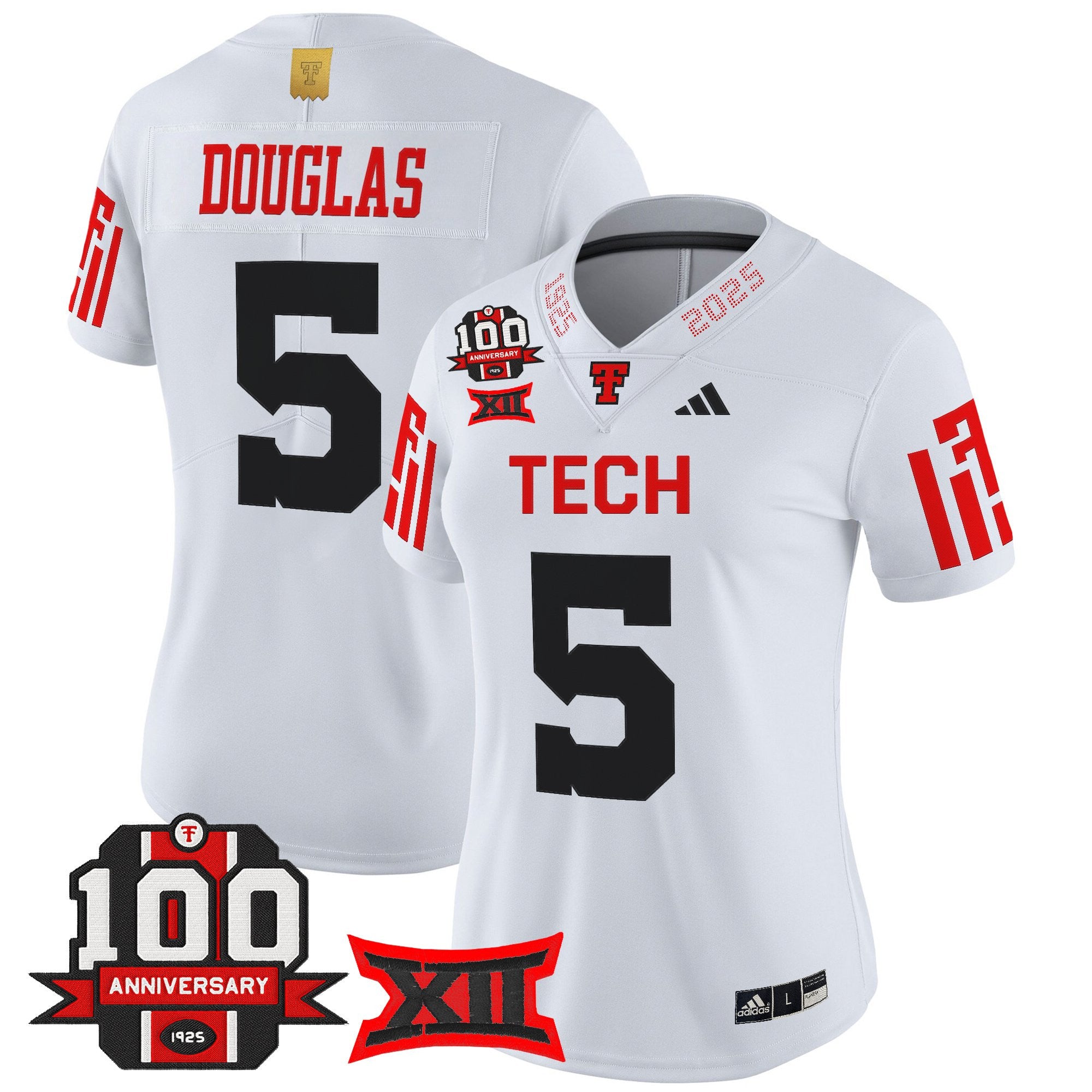 Women's Texas Tech Red Raiders 2025 Vapor Limited Jersey - 100th Anniversary Patch - All Stitched