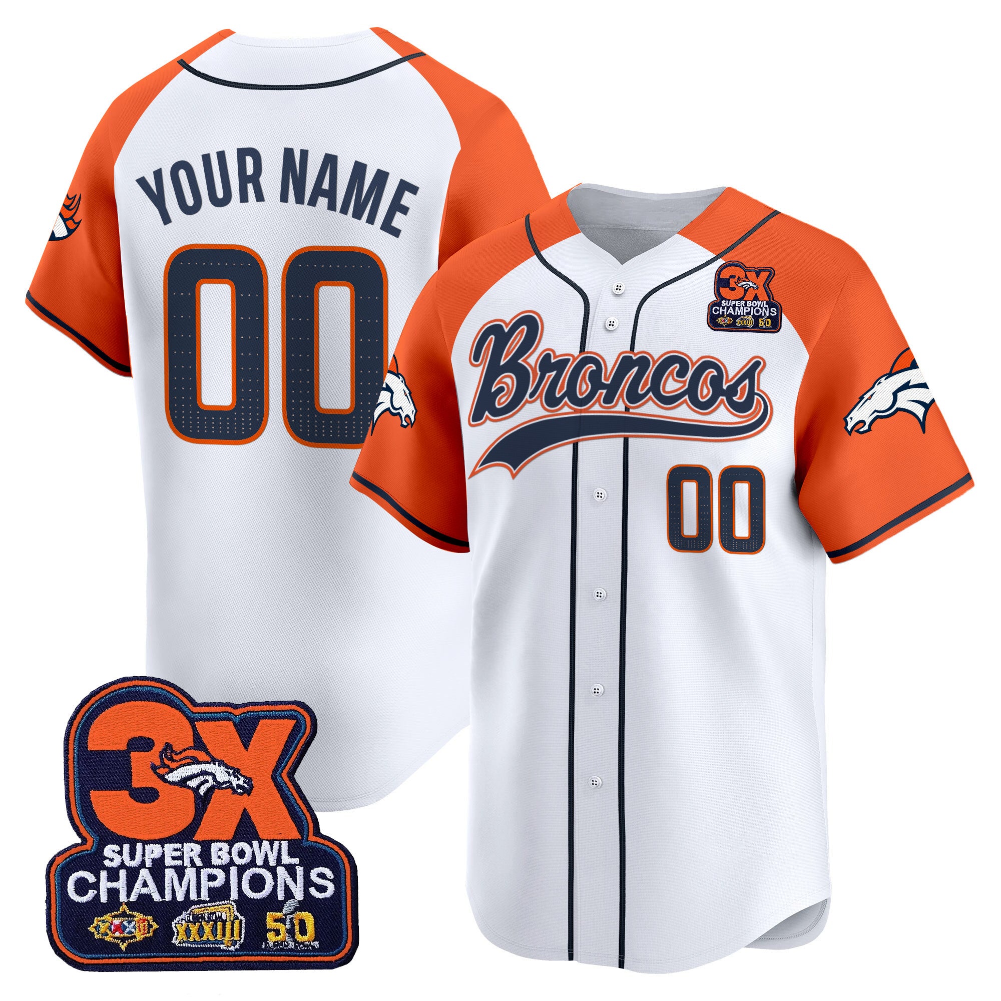 Denver Broncos 2025 Vapor Baseball Custom Jersey - All Stitched