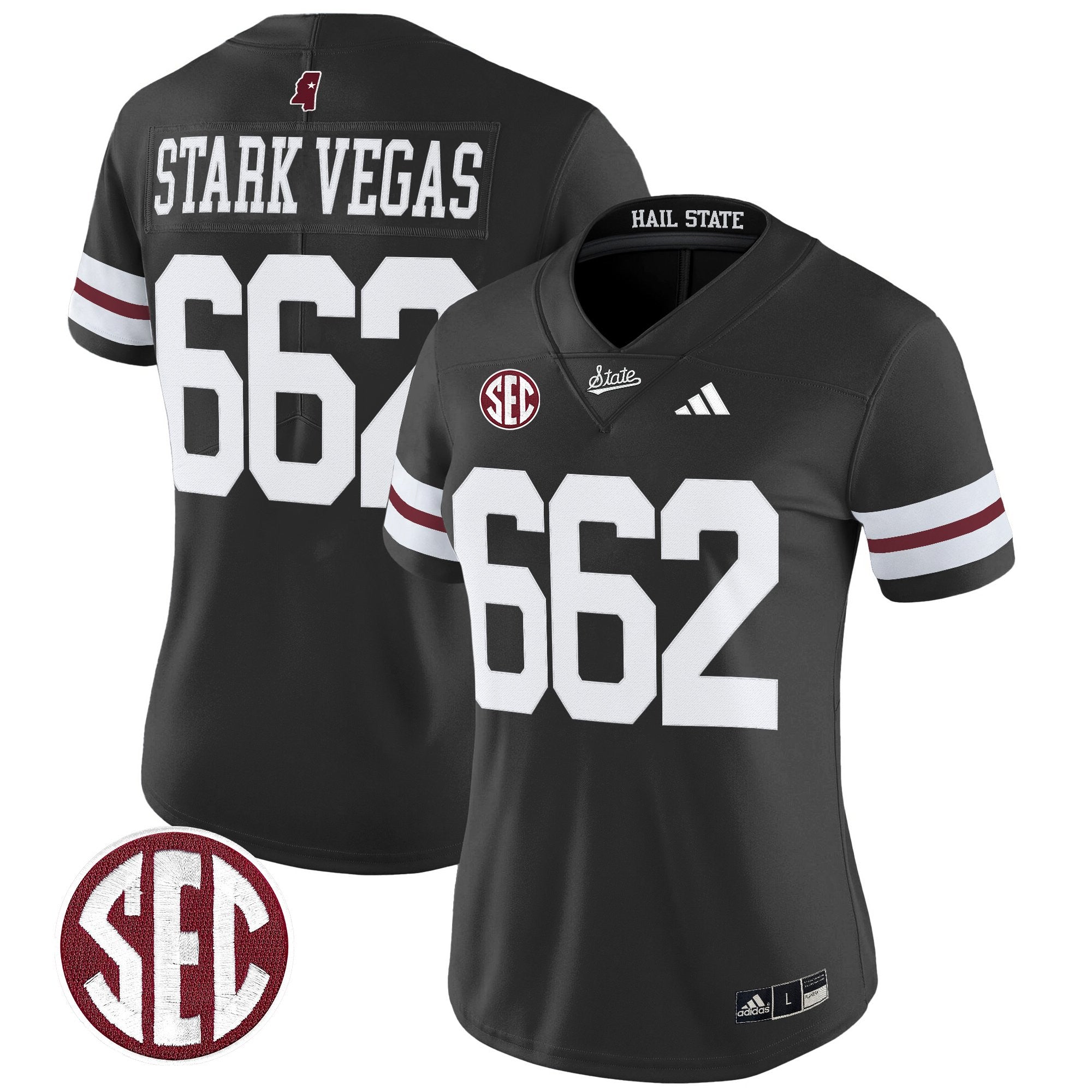 Women's Mississippi State Bulldogs 'Dark Mode' Vapor Limited Jersey - All Stitched