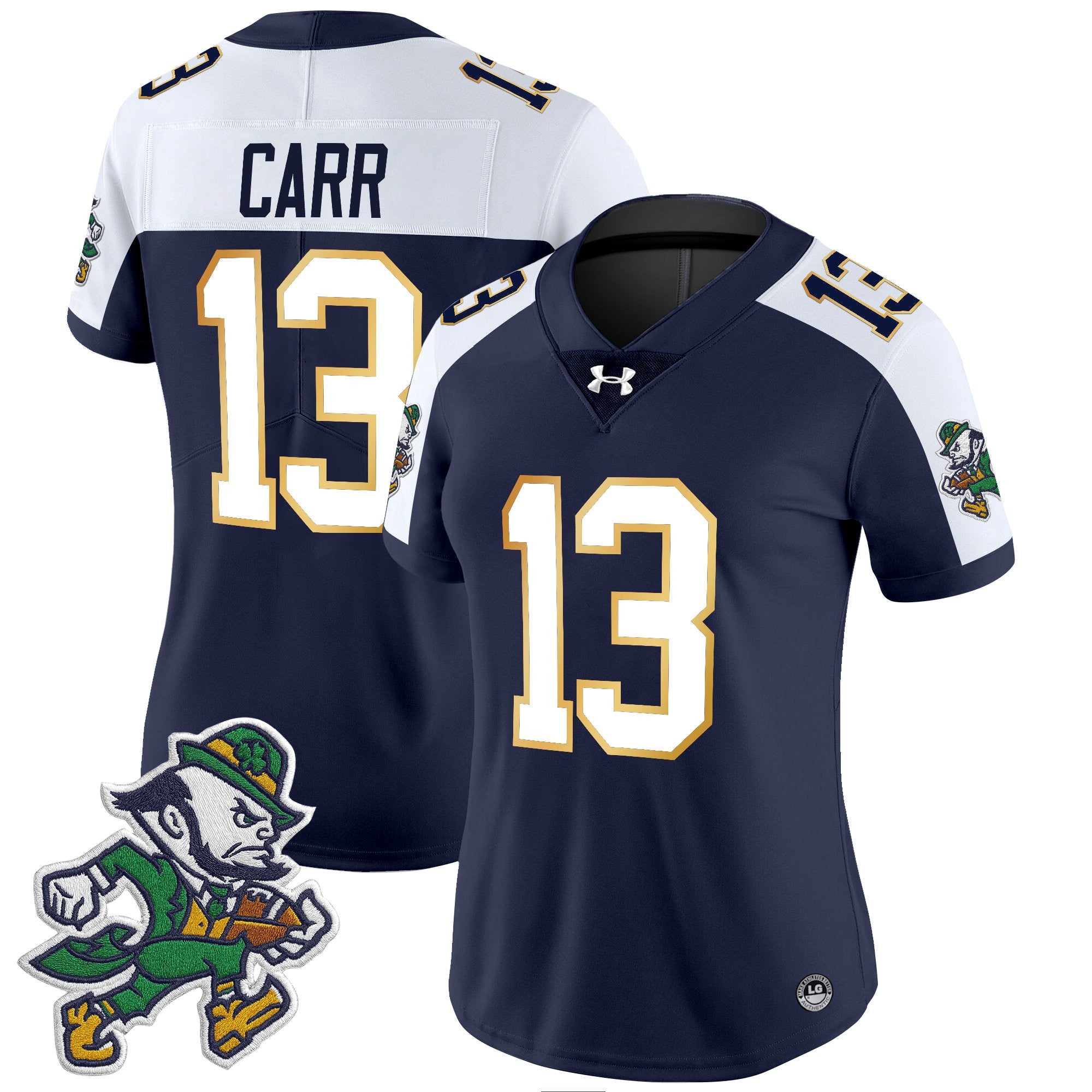 Women's Notre Dame Fighting Irish 2025 'Gridiron Leprechaun Edition' Vapor Limited Jersey – All Stitched