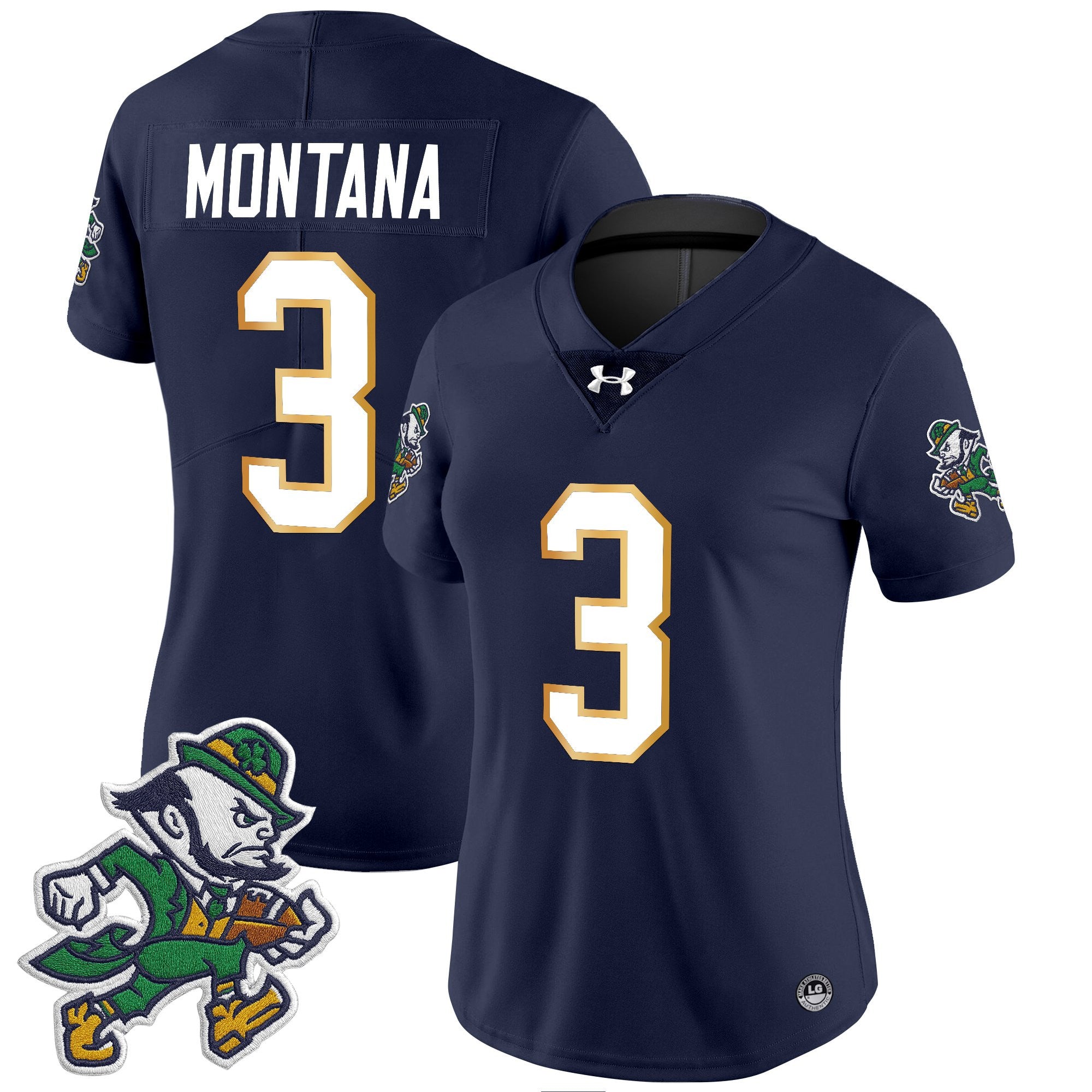 Women's Notre Dame Fighting Irish 2025 'Gridiron Leprechaun Edition' Vapor Limited Jersey – All Stitched