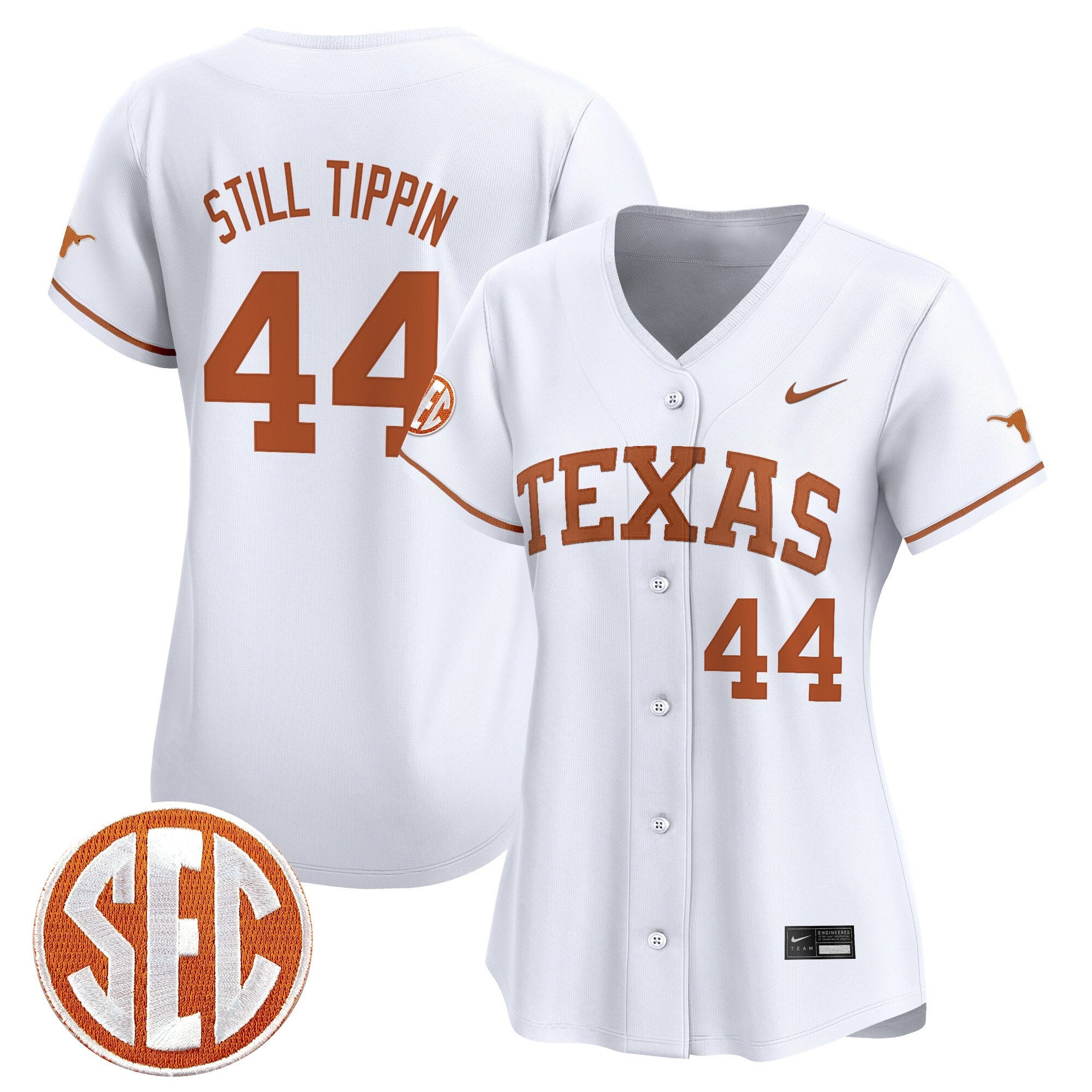 Women's Texas Longhorns 2025 Vapor Baseball Jersey - All Stitched
