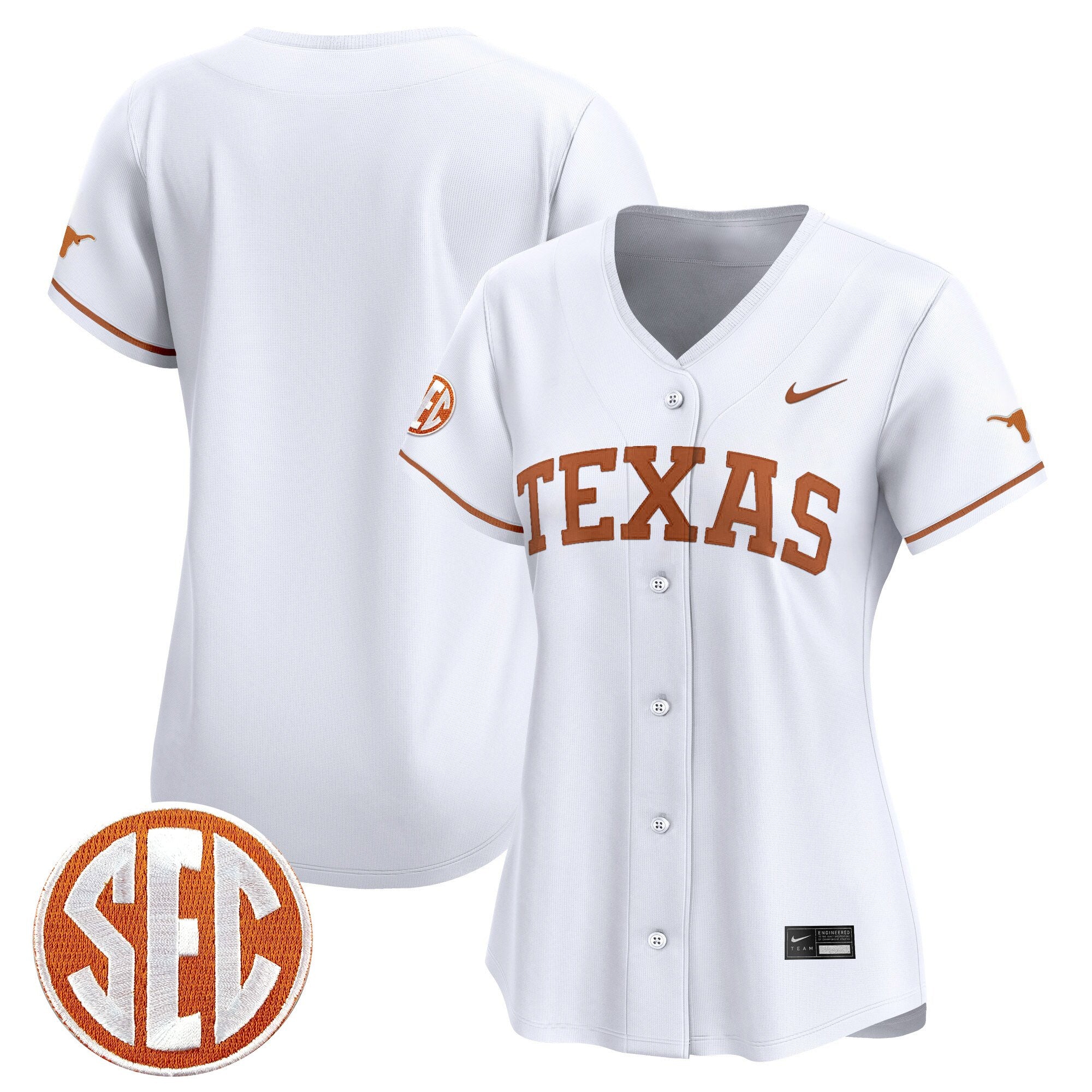 Women's Texas Longhorns 2025 Vapor Baseball Jersey - All Stitched