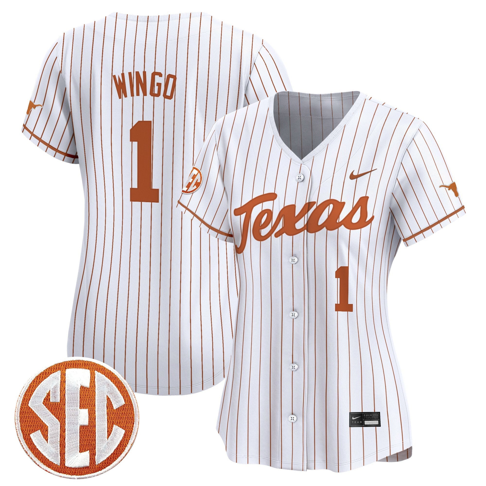 Women's Texas Longhorns 2025 Vapor Baseball Jersey - All Stitched