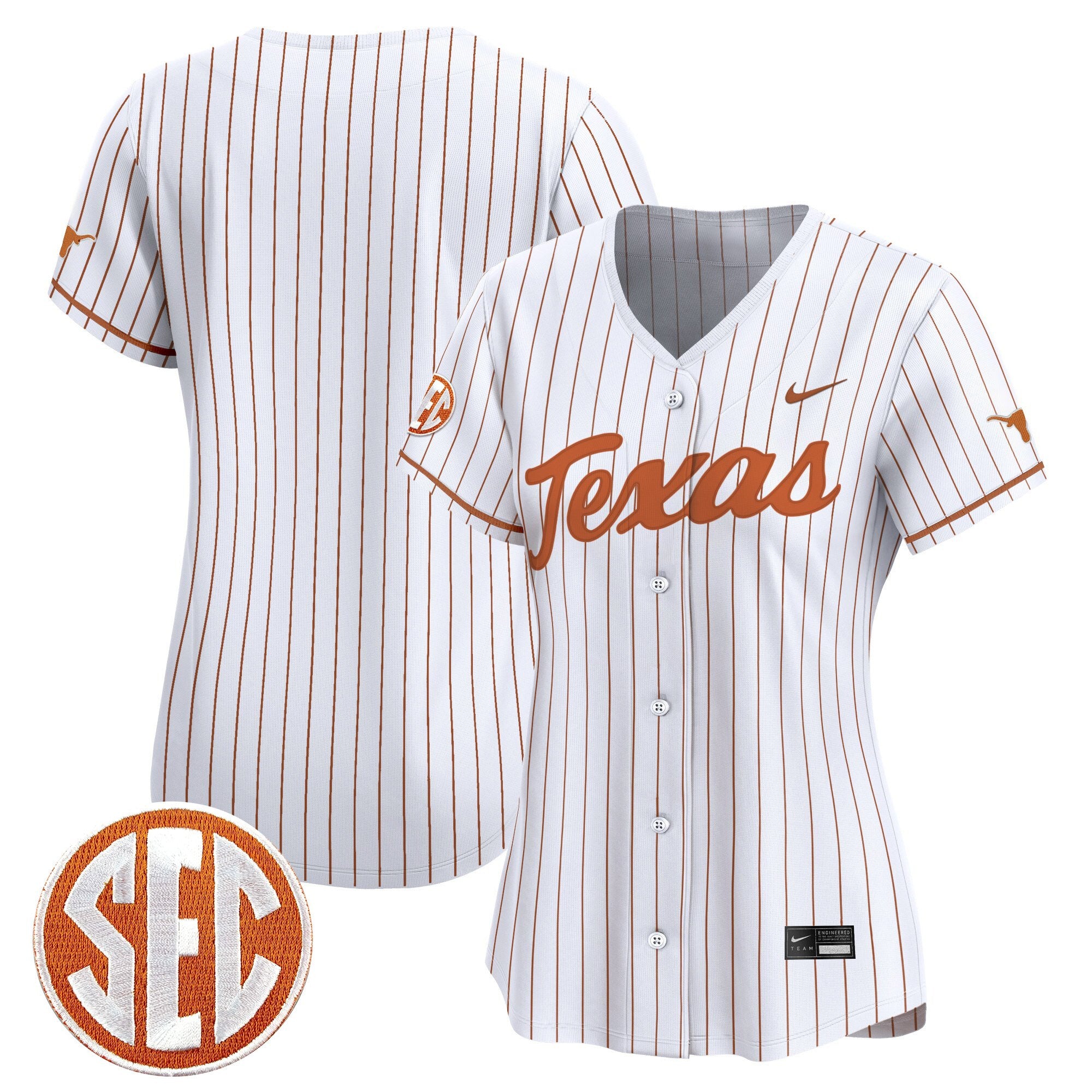 Women's Texas Longhorns 2025 Vapor Baseball Jersey - All Stitched