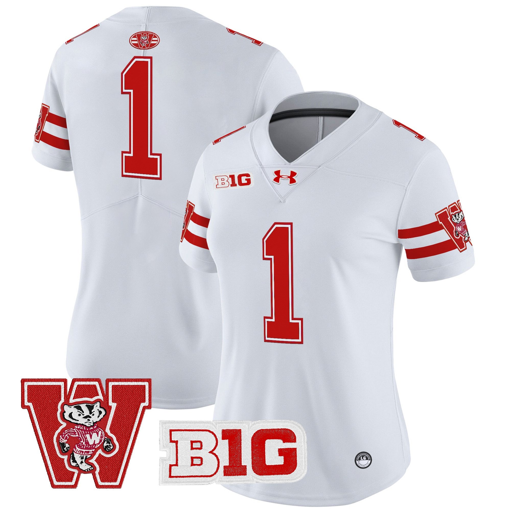Women's Wisconsin Badgers Throwback Vapor Limited Jersey - All Stitched