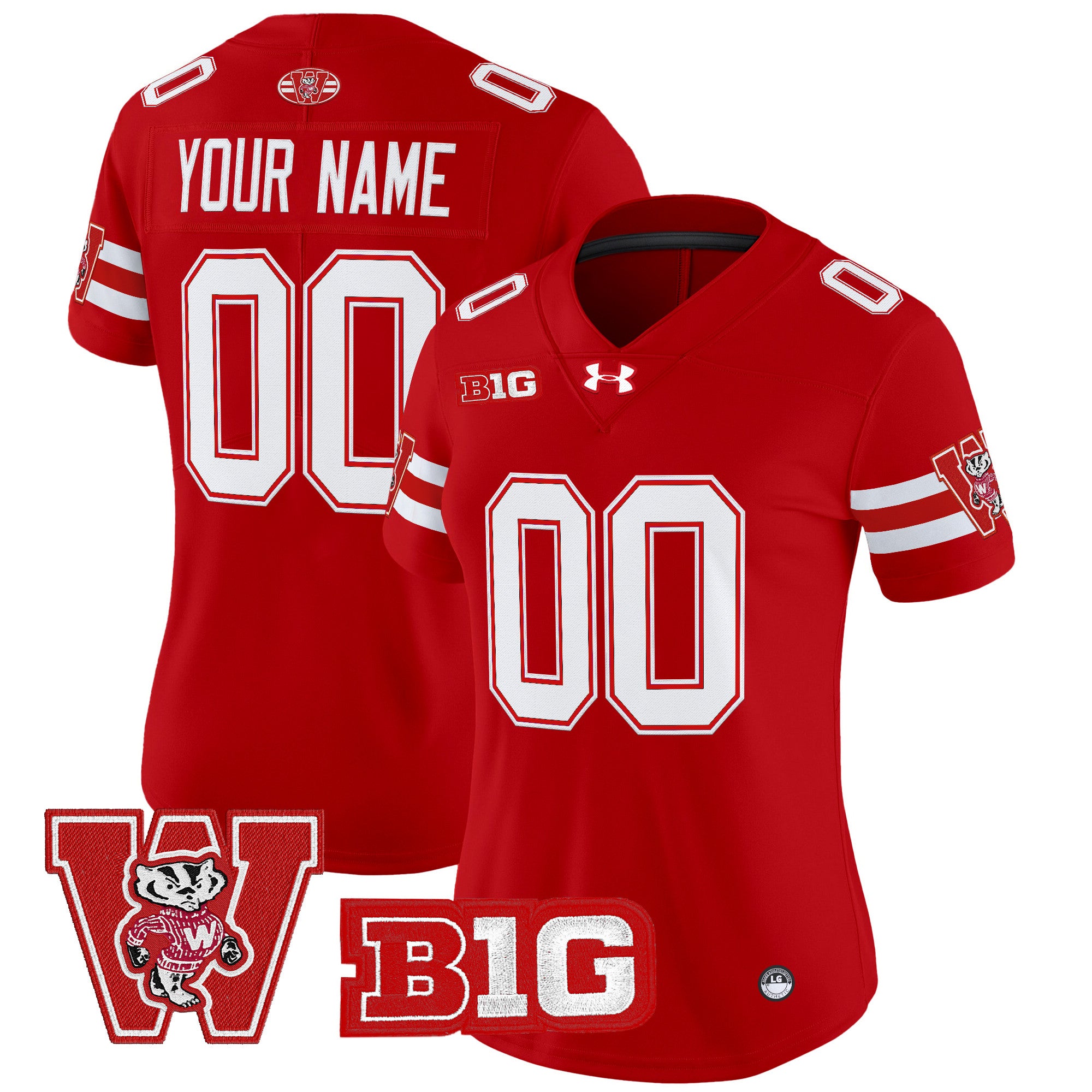 Wisconsin Badgers Throwback Vapor Limited Custom Jersey - All Stitched