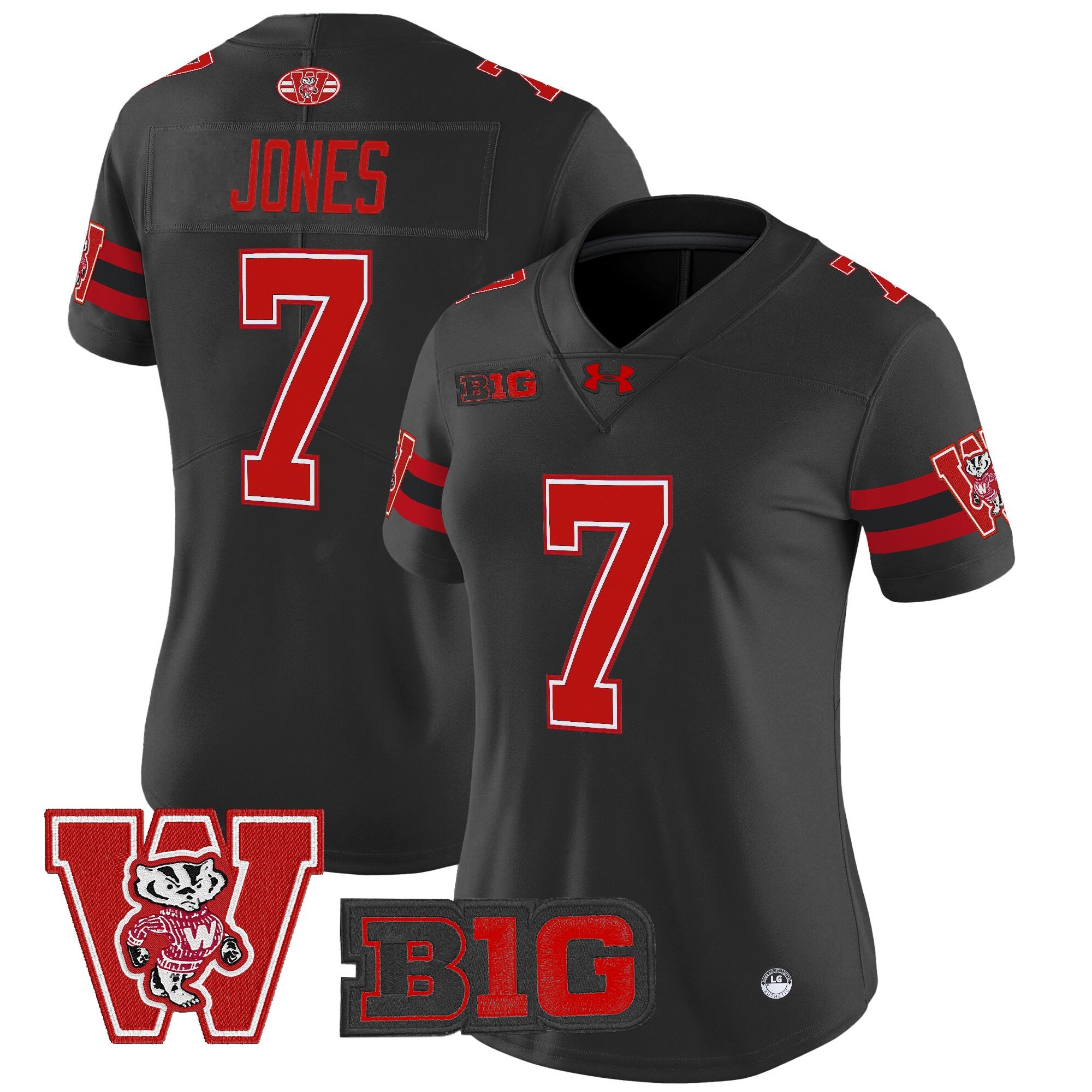 Women's Wisconsin Badgers Throwback Vapor Limited Jersey - All Stitched