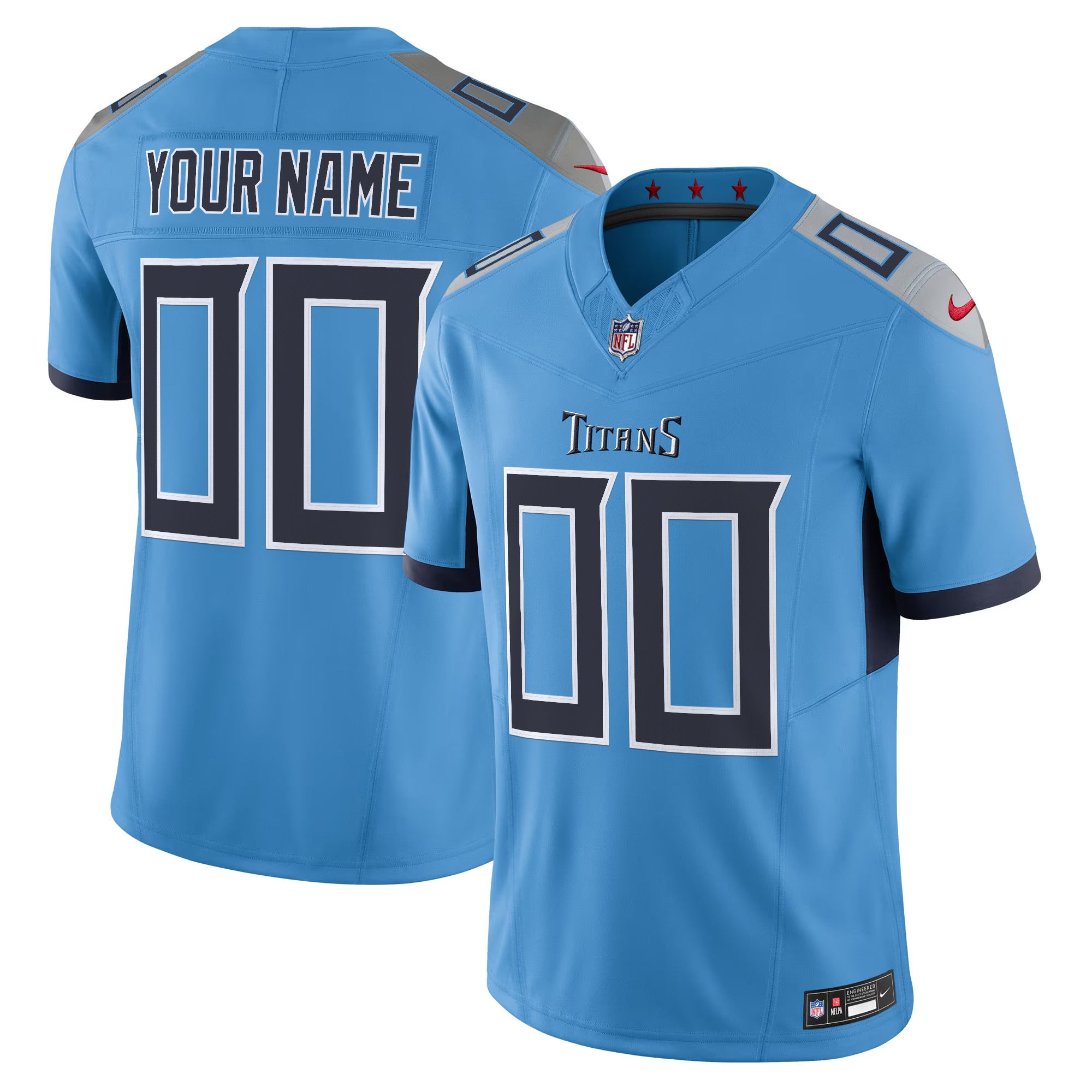Tennessee Titans 2025 Vapor Limited Custom Jersey - All Stitched