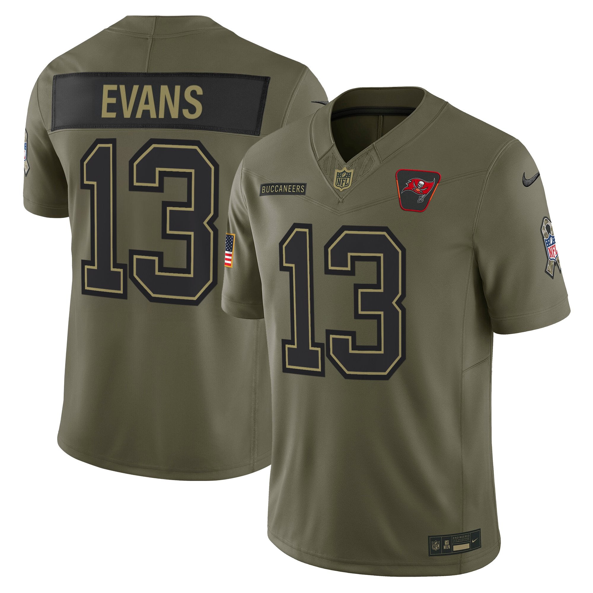Tampa Bay Buccaneers 2025 Salute to Service Vapor Limited Jersey - All Stitched