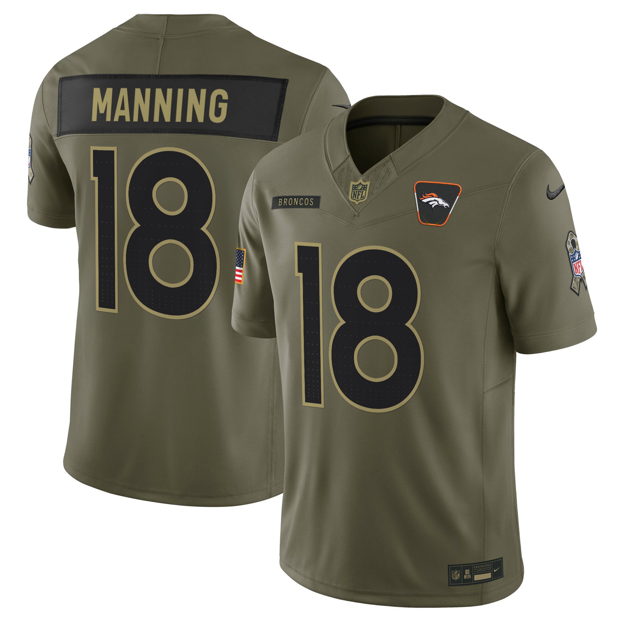 Men's Denver Broncos 2025 Salute to Service Vapor Limited Jersey - All Stitched
