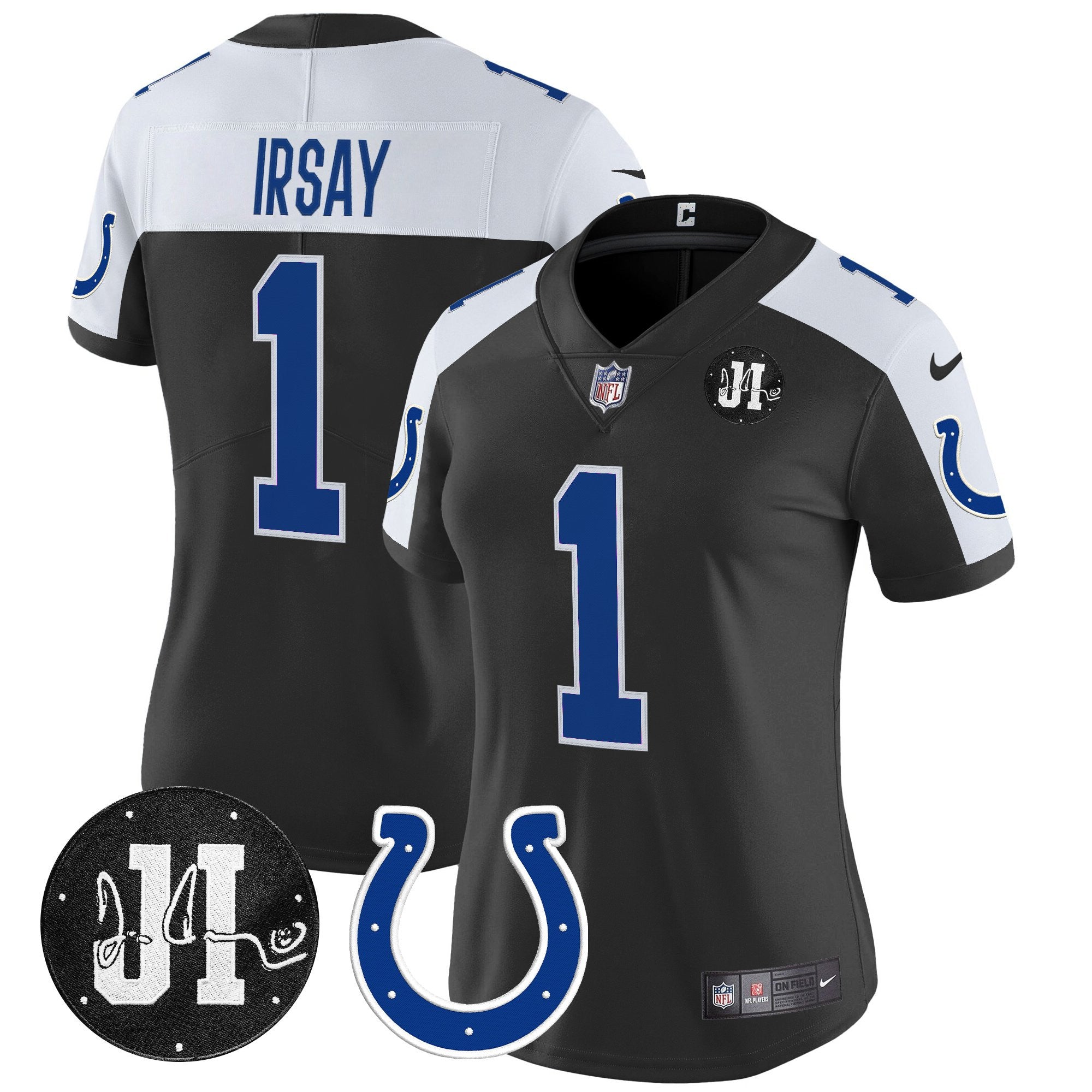 Women's Indianapolis Colts 2025 Jim Irsay Patch Vapor Limited Jersey - All Stitched