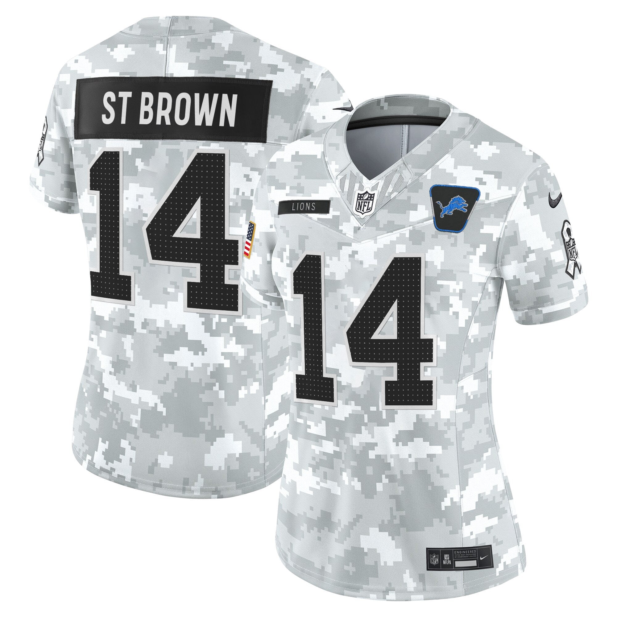 Women's Detroit Lions 2025 Salute to Service Vapor Limited Jersey - All Stitched