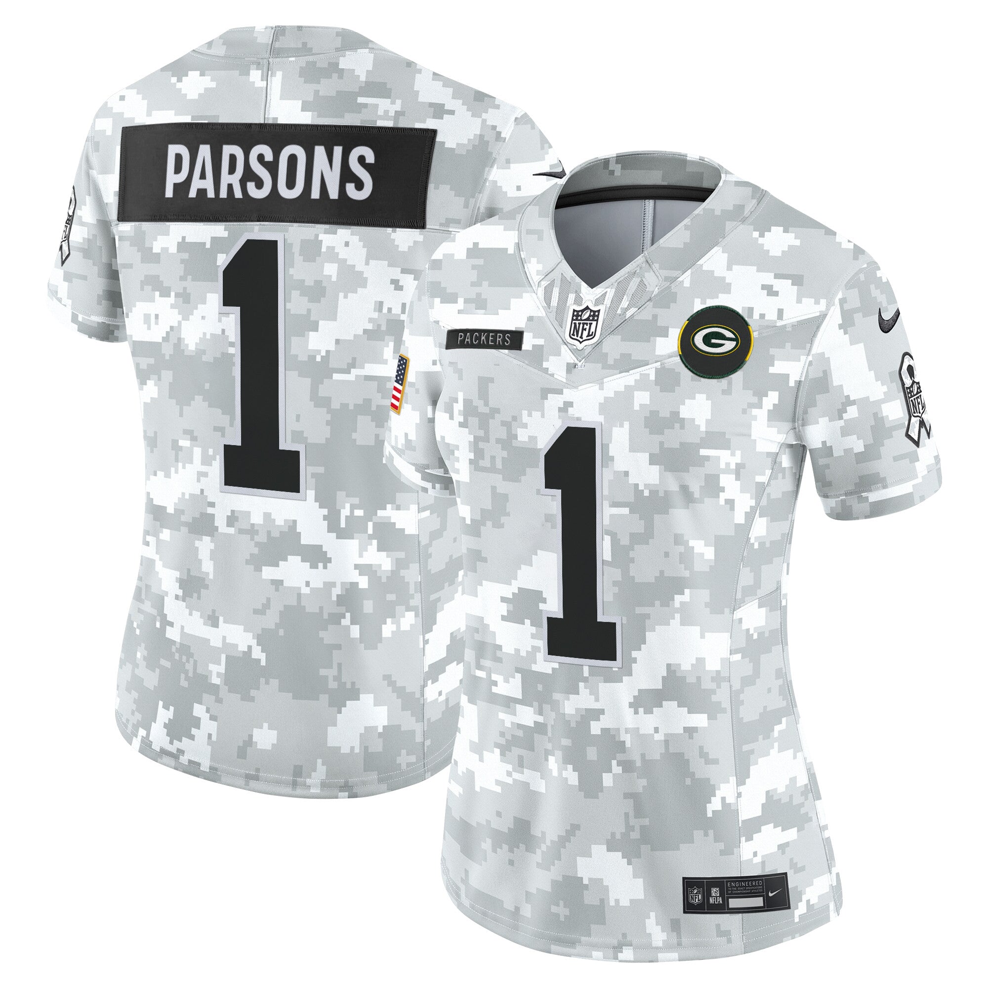 Women's Green Bay Packers 2025 Salute to Service Vapor Limited Jersey - All Stitched