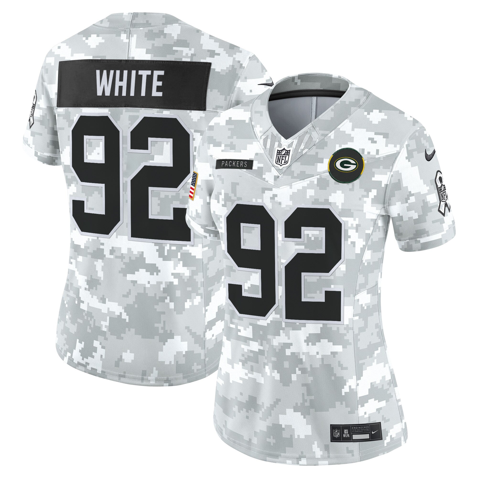 Women's Green Bay Packers 2025 Salute to Service Vapor Limited Jersey - All Stitched