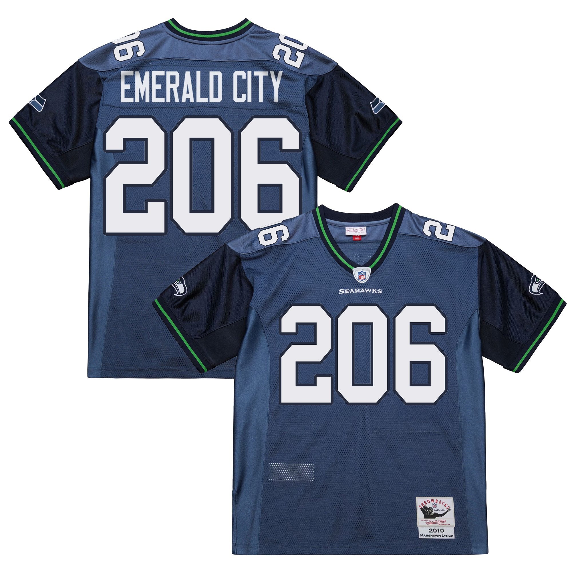 Seattle Seahawks 2010 Throwback Jersey - All Stitched