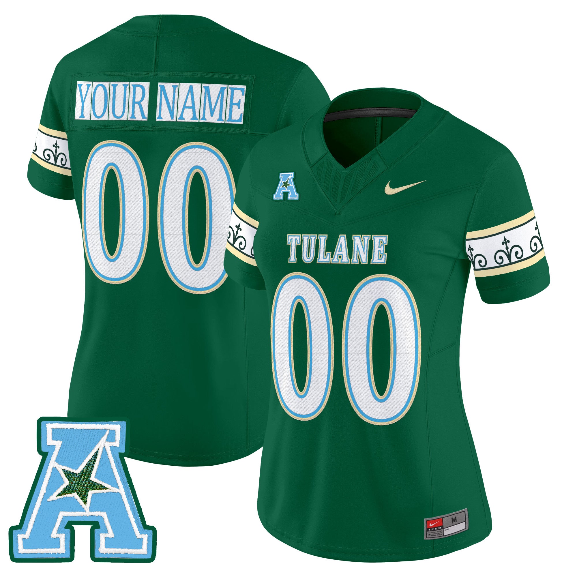 Tulane Green Wave 2025 'City Edition' Vapor Limited Custom Jersey - All Stitched