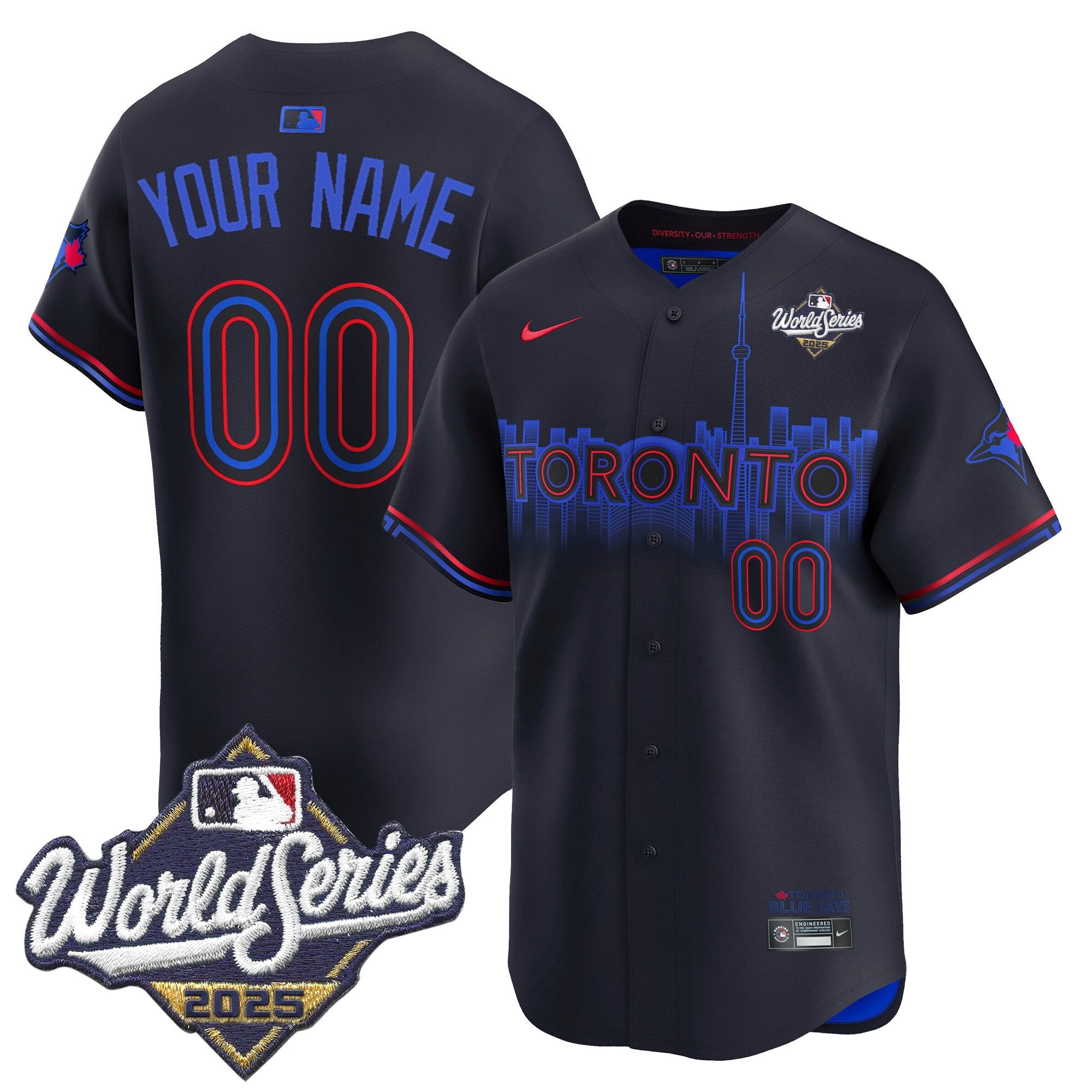 Toronto Blue Jays 2025 World Series Vapor Premier Limited Custom Jersey V2 - All Stitched