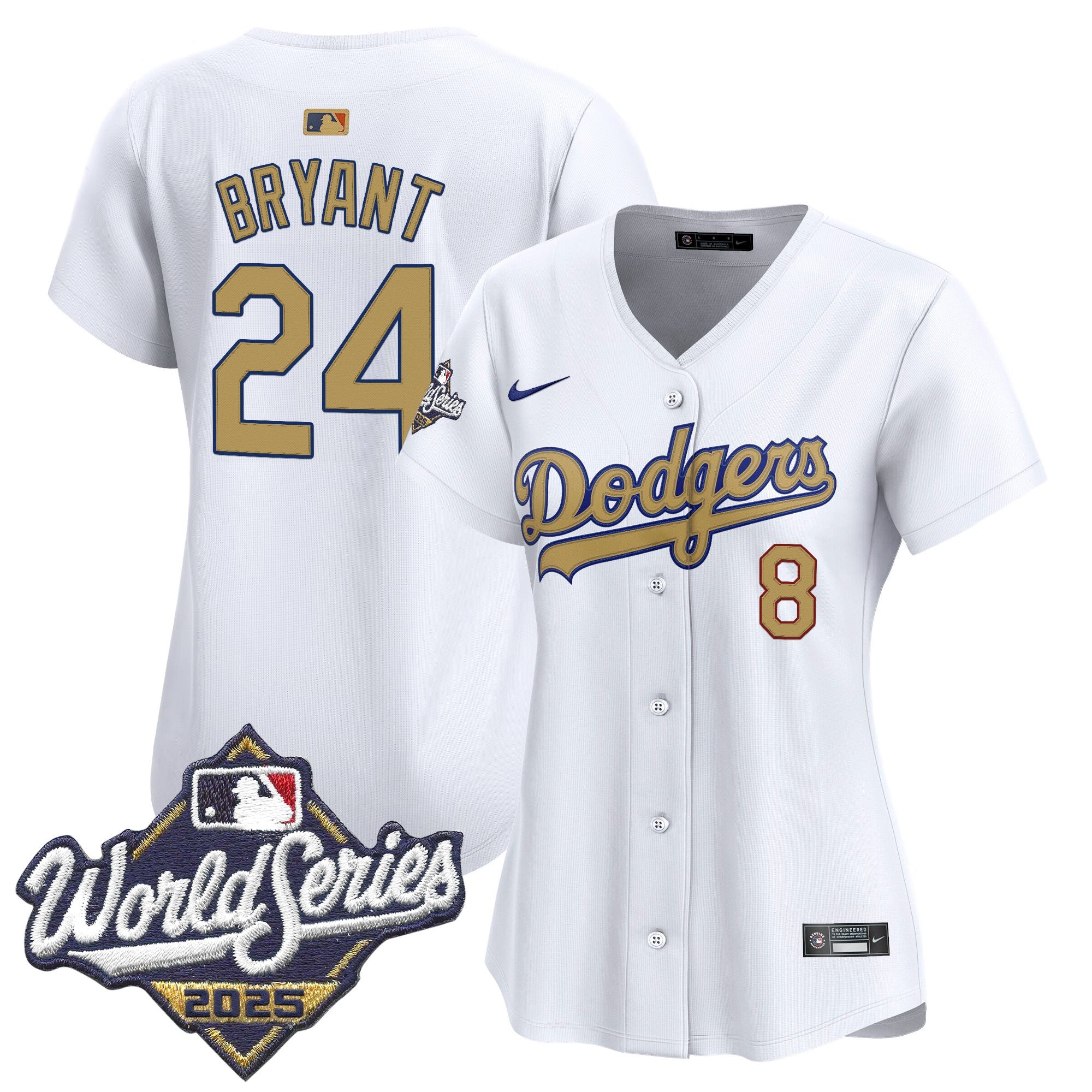 Dodgers 2025 World Series Gold Vapor Premier Limited Jersey - All Stitched