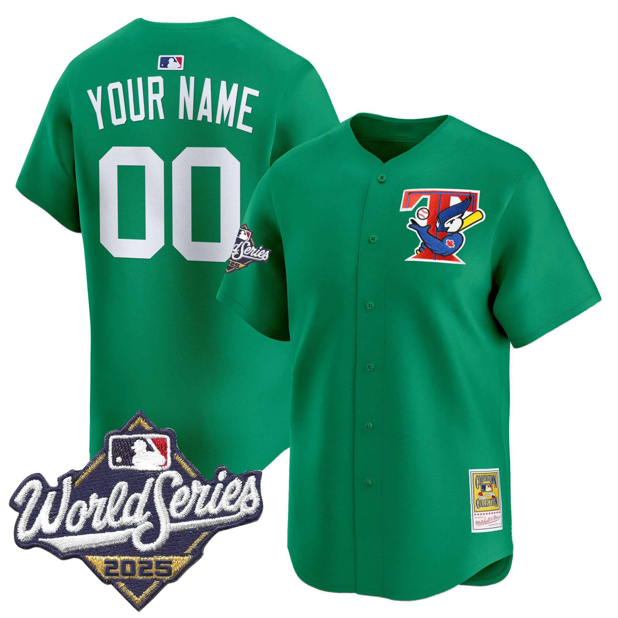 Toronto Blue Jays Throwback Vapor Premier Limited Custom Jersey - 2025 World Series Patch - All Stitched