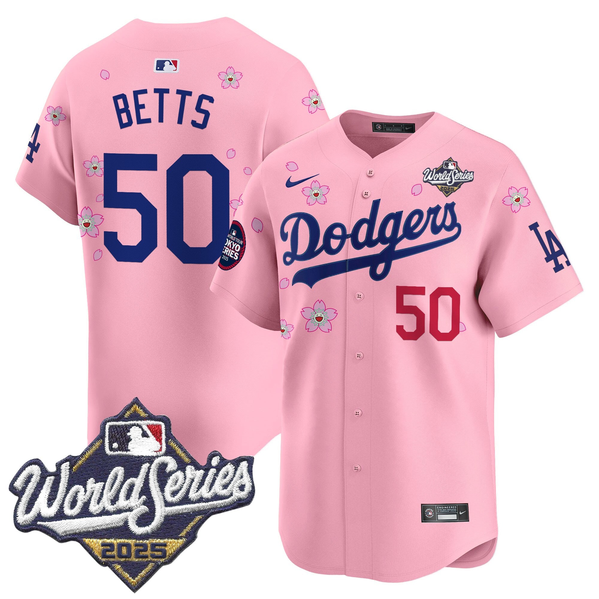 Men's Dodgers 2025 World Series x Tokyo Series Vapor Premier Limited Jersey V2 - Stitched