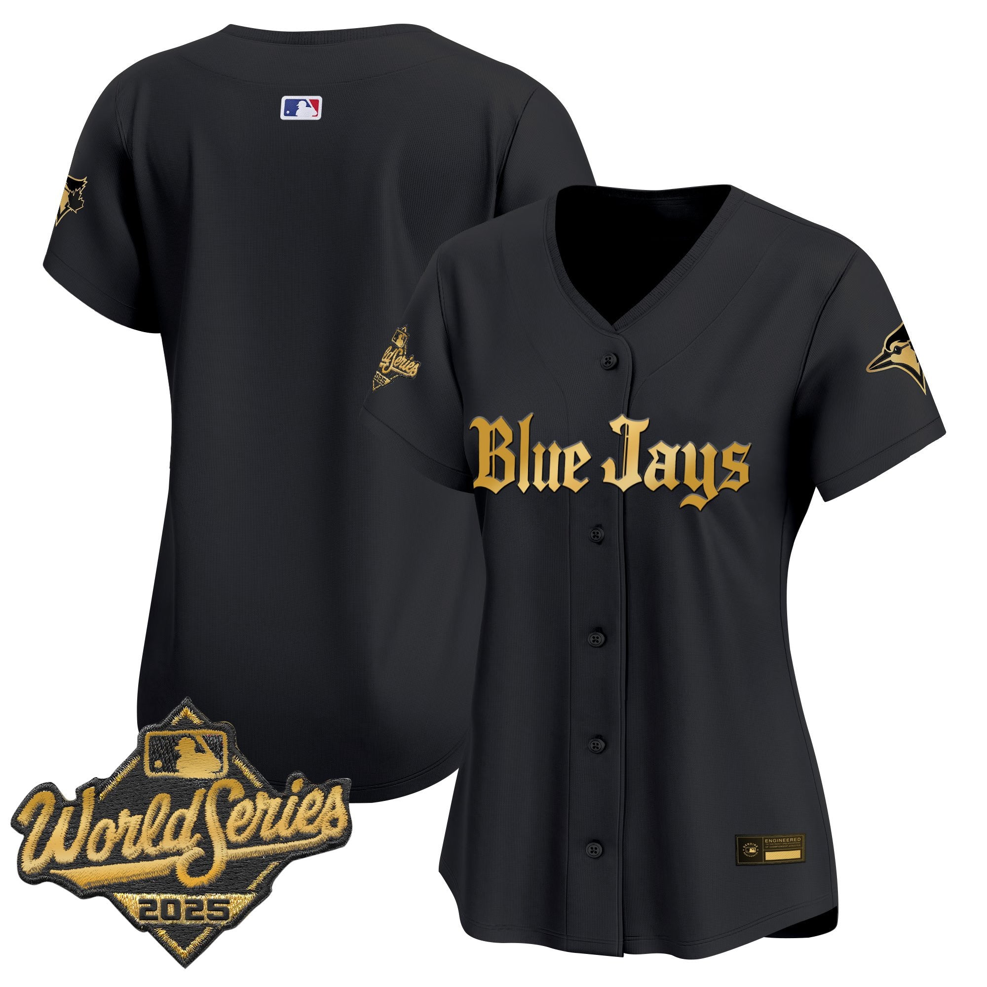 Women's Toronto Blue Jays 2025 World Series Vapor Premier Limited Jersey V2 - Gothic North Edition - All Stitched