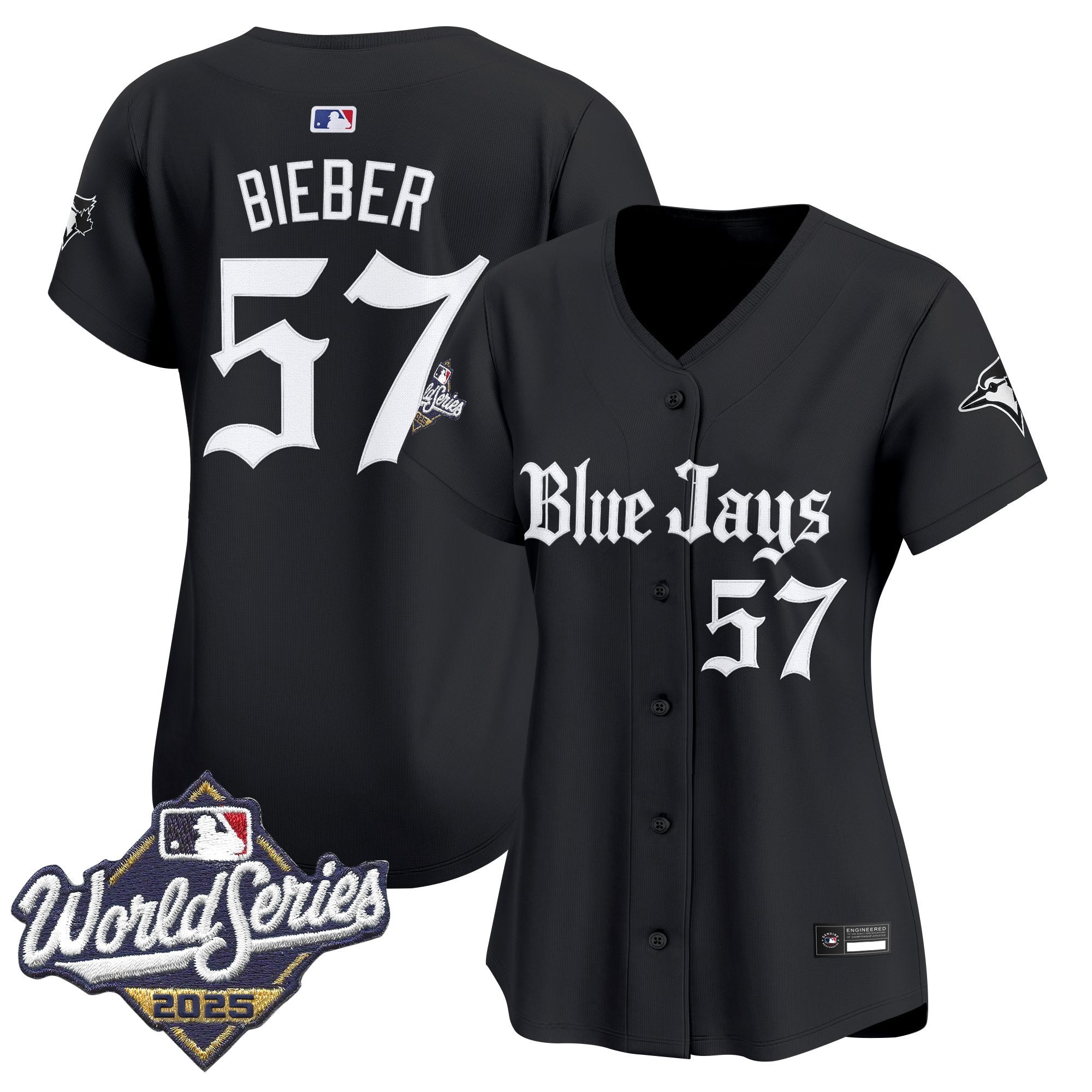 Women's Toronto Blue Jays 2025 World Series Vapor Premier Limited Jersey V2 - Gothic North Edition - All Stitched