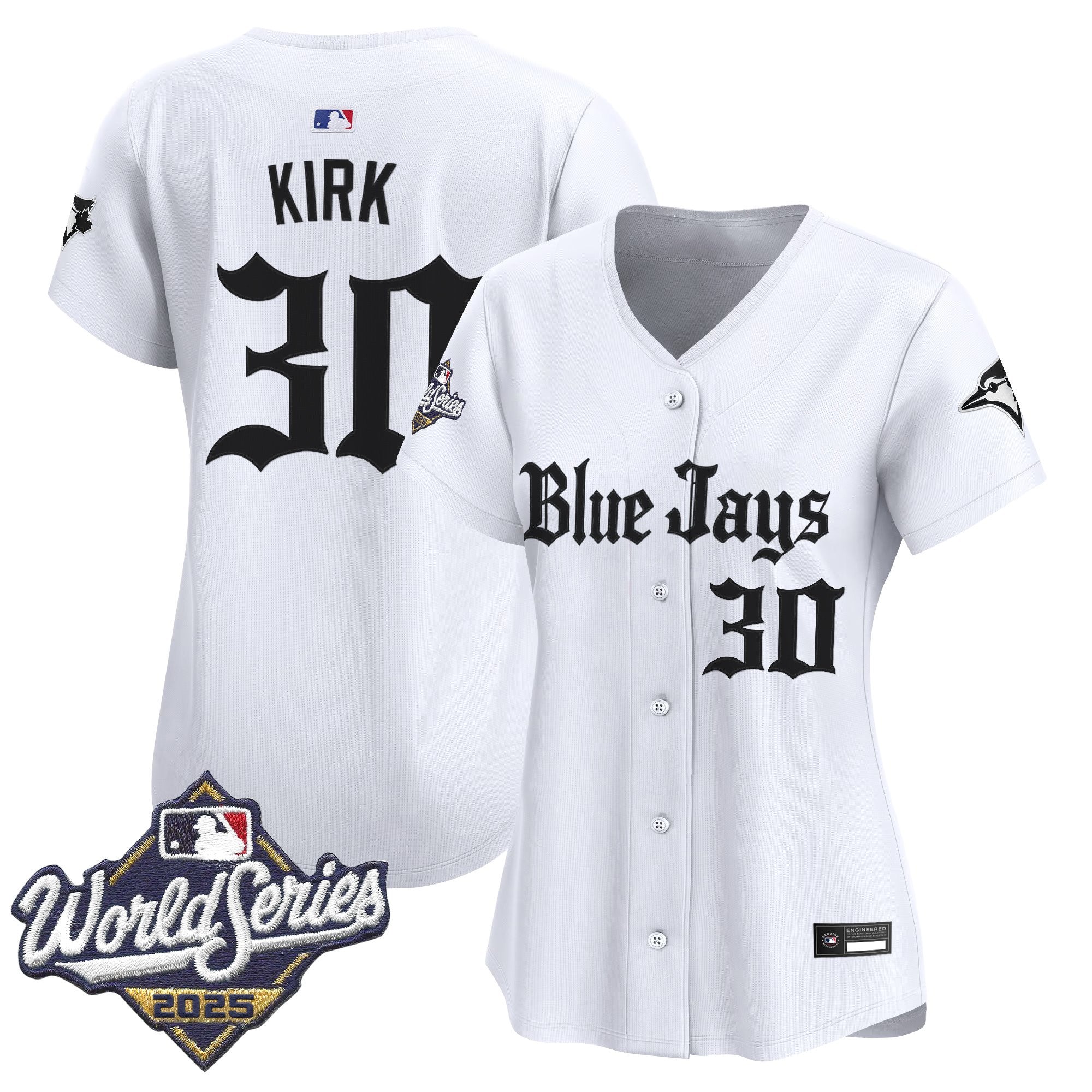 Women's Toronto Blue Jays 2025 World Series Vapor Premier Limited Jersey V2 - Gothic North Edition - All Stitched