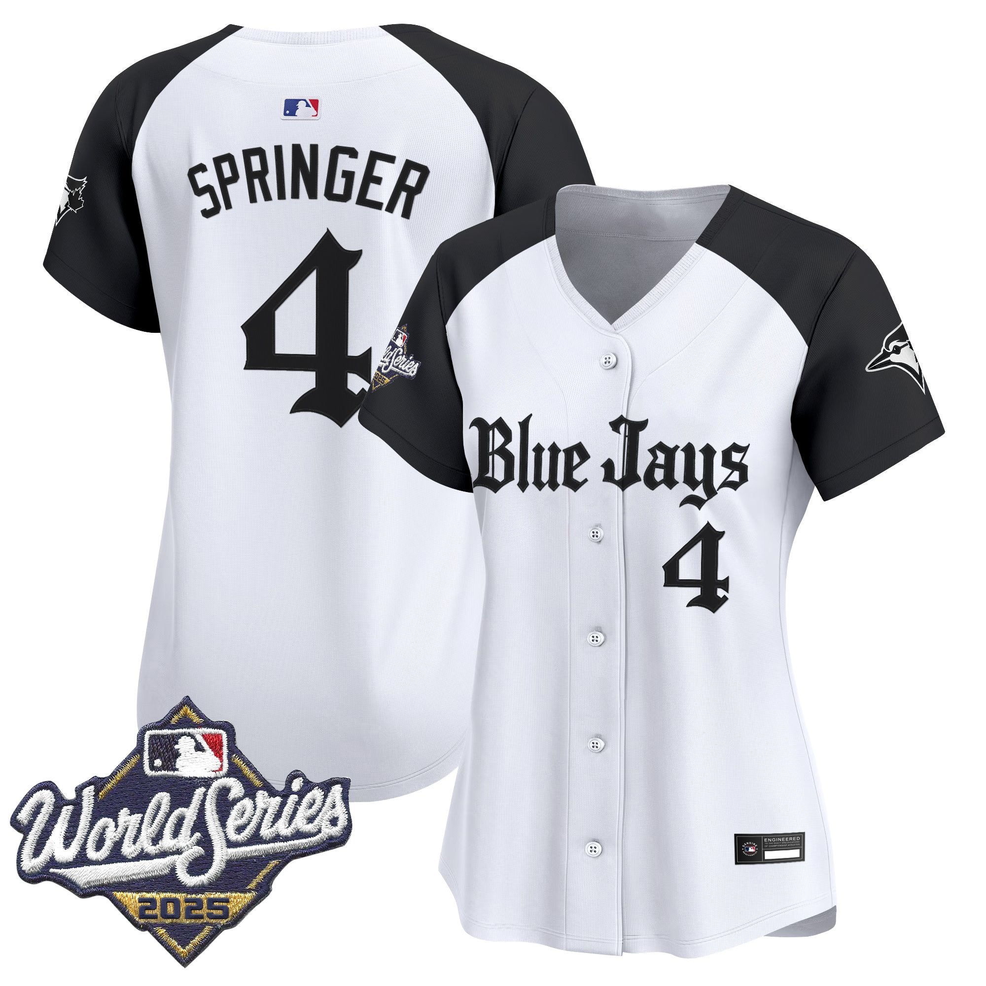 Women's Toronto Blue Jays 2025 World Series Vapor Premier Limited Jersey V2 - Gothic North Edition - All Stitched