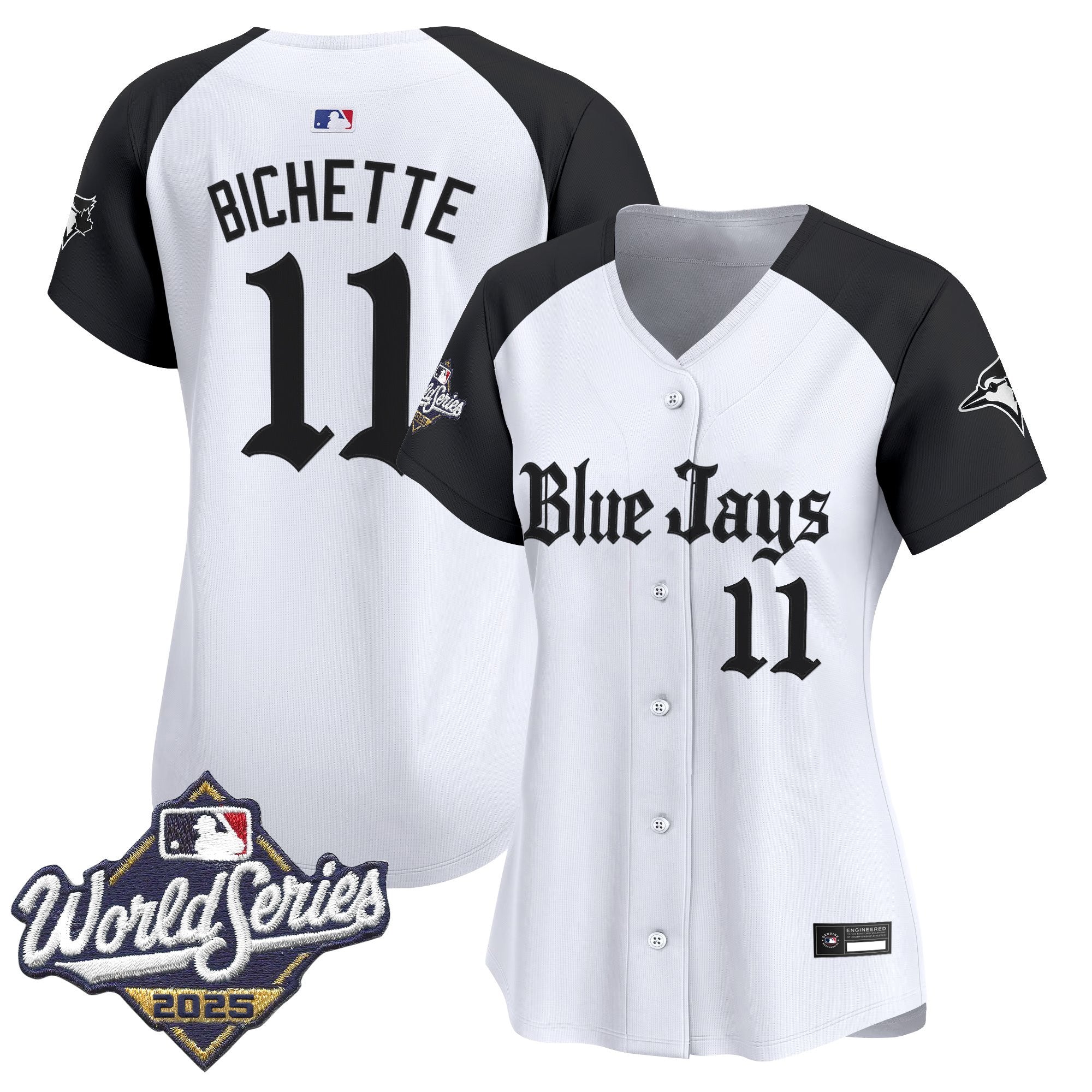 Women's Toronto Blue Jays 2025 World Series Vapor Premier Limited Jersey V2 - Gothic North Edition - All Stitched