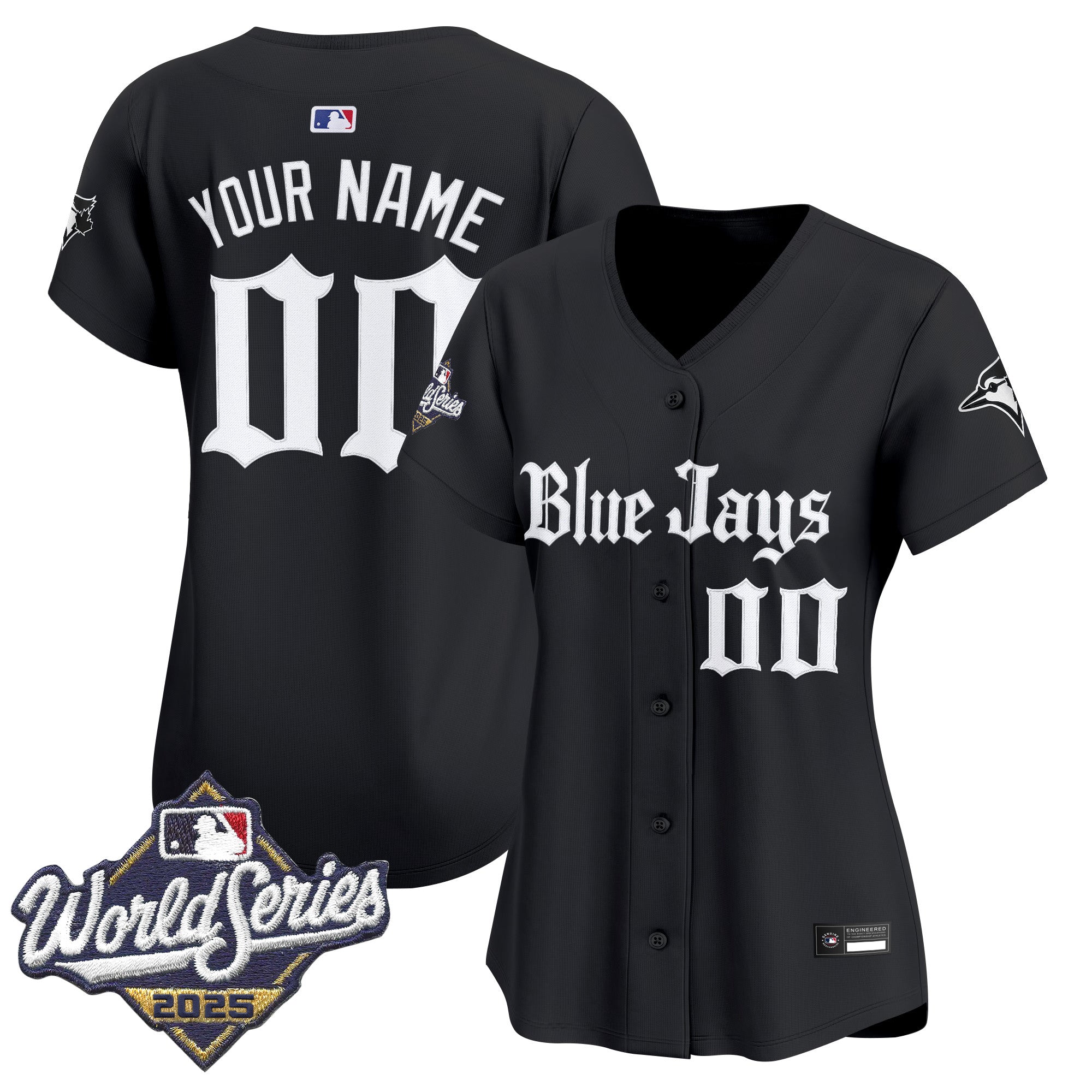 Toronto Blue Jays 2025 World Series Vapor Premier Limited Custom Jersey V2 - Gothic North Edition - All Stitched