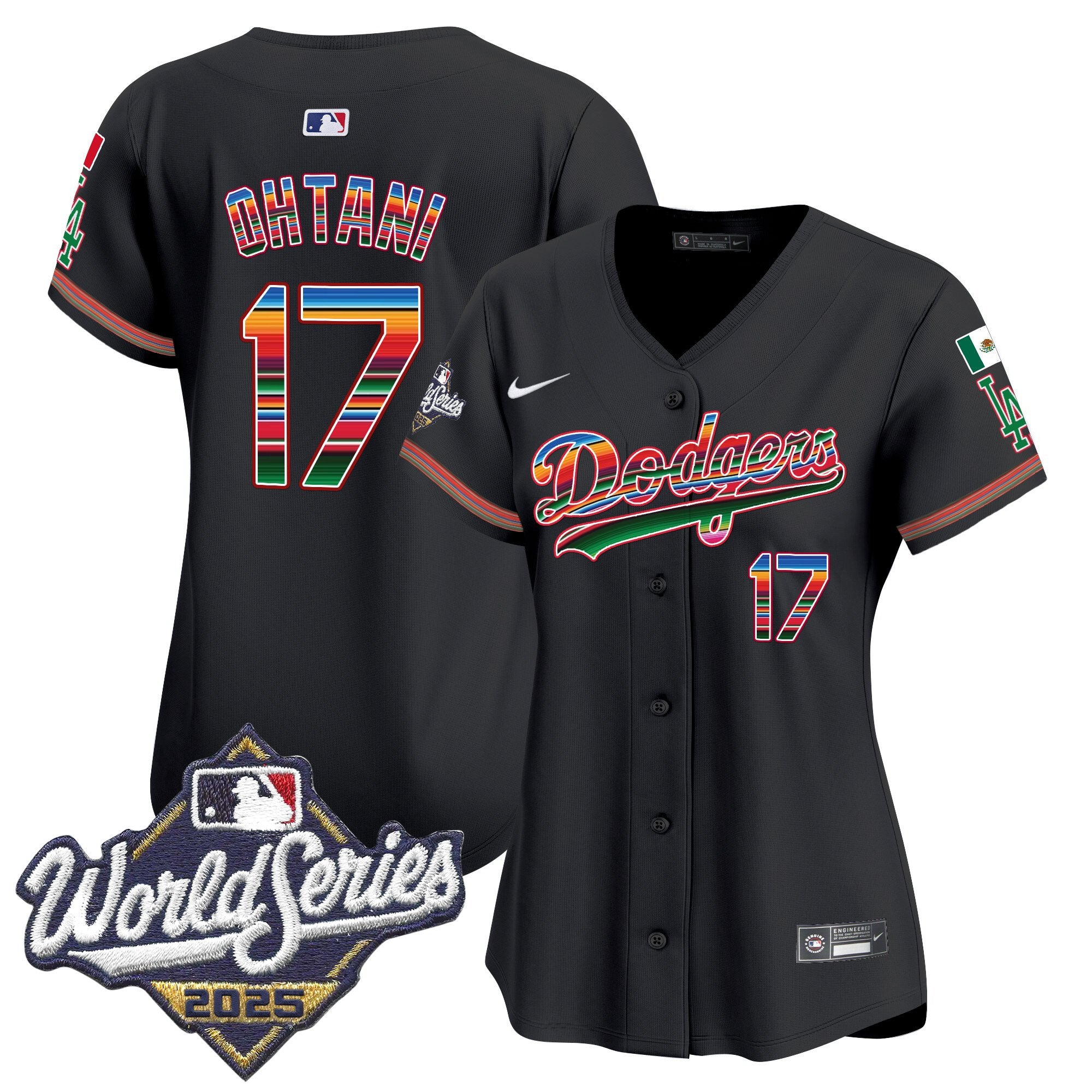 Women's Dodgers Mexico 2025 World Series Vapor Premier Limited Jersey - All Stitched