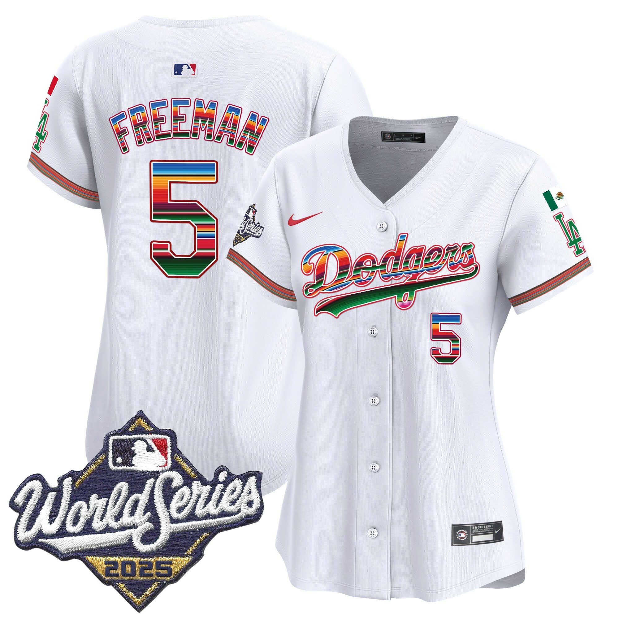 Women's Dodgers Mexico 2025 World Series Vapor Premier Limited Jersey - All Stitched