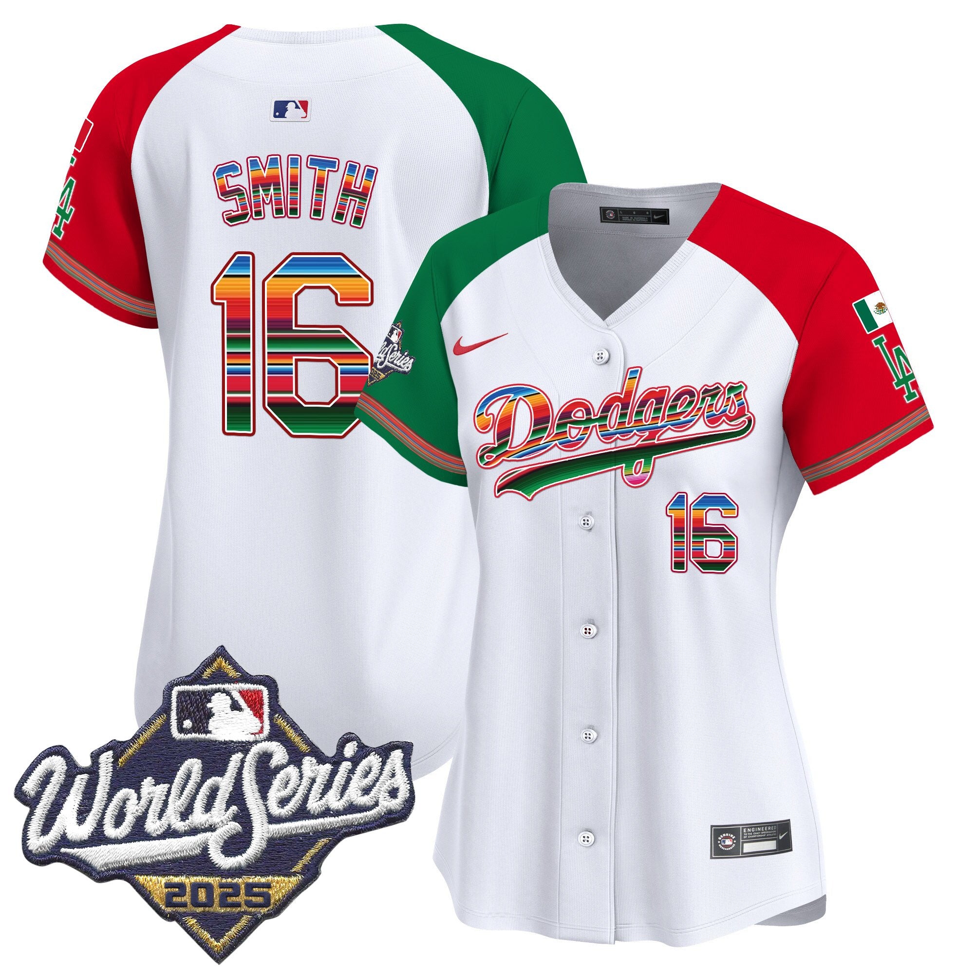 Women's Dodgers Mexico 2025 World Series Vapor Premier Limited Jersey - All Stitched