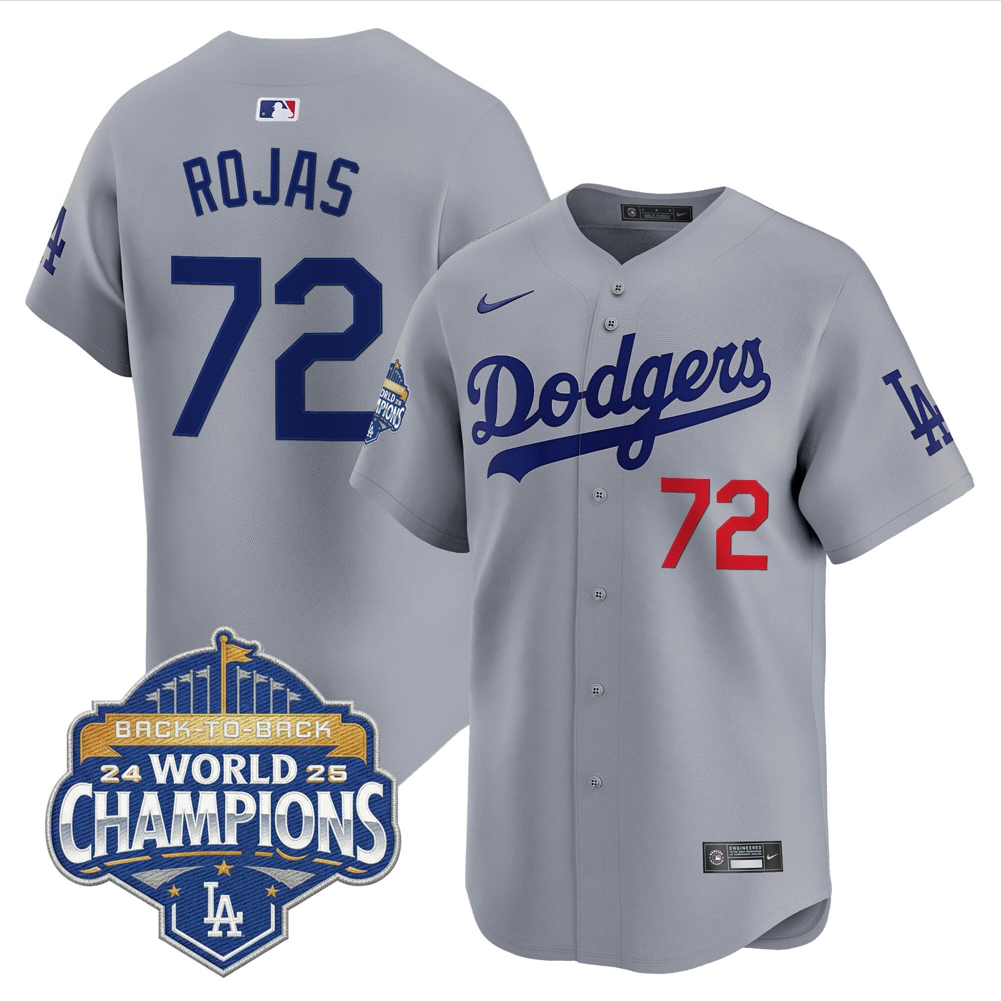 Men's #72 Miguel Rojas 2025 World Series Champions Vapor Premier Limited Jersey - All Stitched