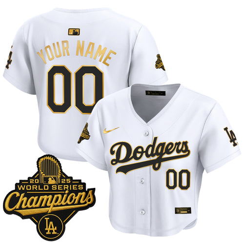 Dodgers 2025 World Series Champions Crop Top Baseball Custom Jersey - All Stitched