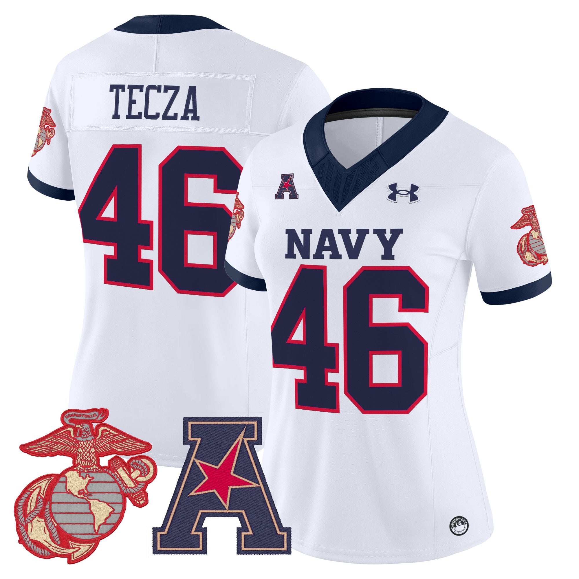 Women's Navy Midshipmen Vapor USMC Premier Jersey - All Stitched