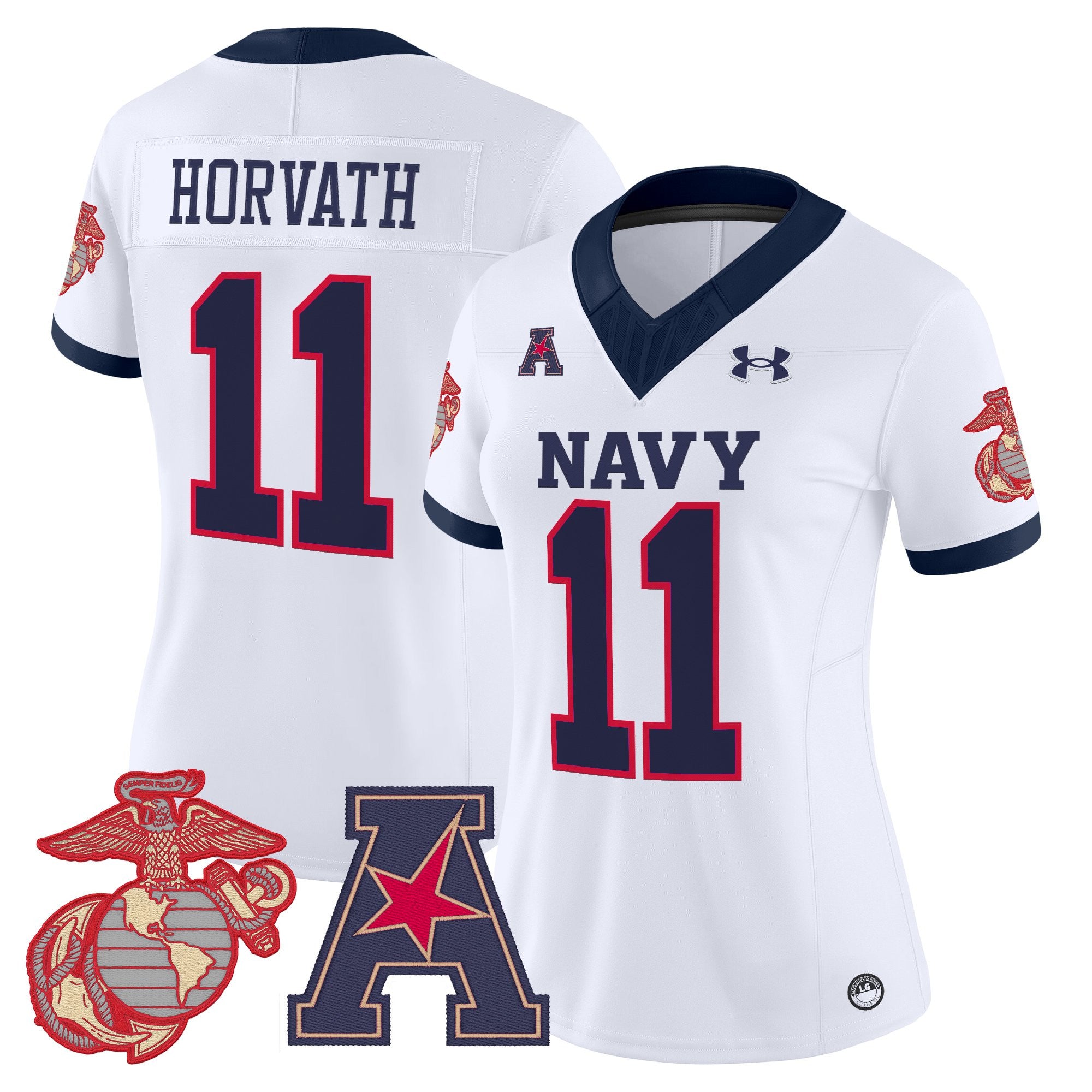 Women's Navy Midshipmen Vapor USMC Premier Jersey - All Stitched