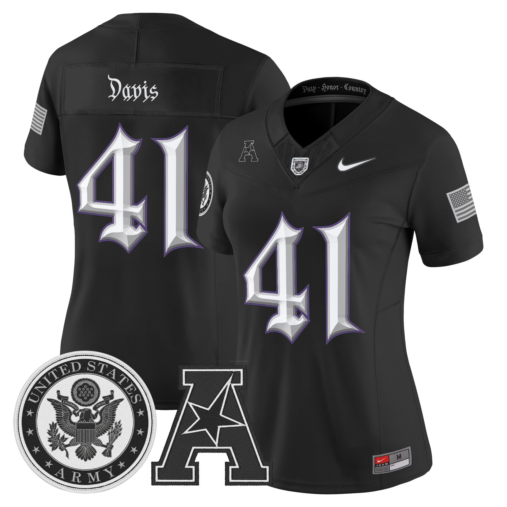 Women's Army Black Knights Honoring 250 Years Of Service And Sacrifice Vapor Limited Jersey - All Stitched