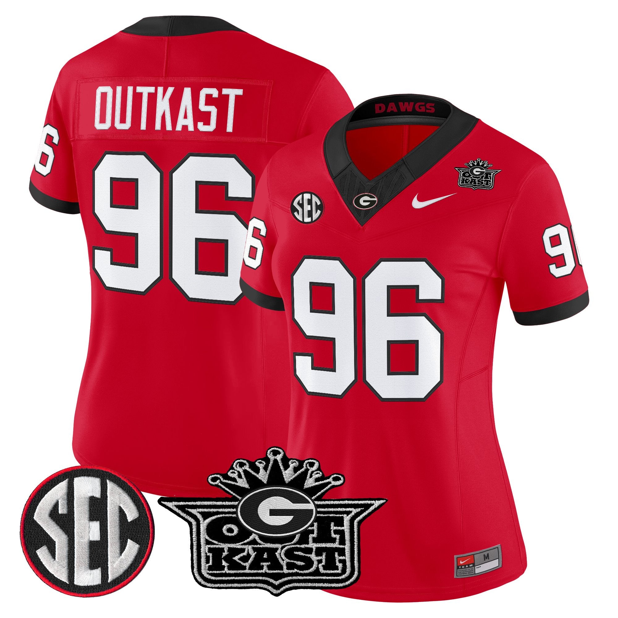 Women's Outkast x Georgia Bulldogs Vapor Limited Jersey - All stitched