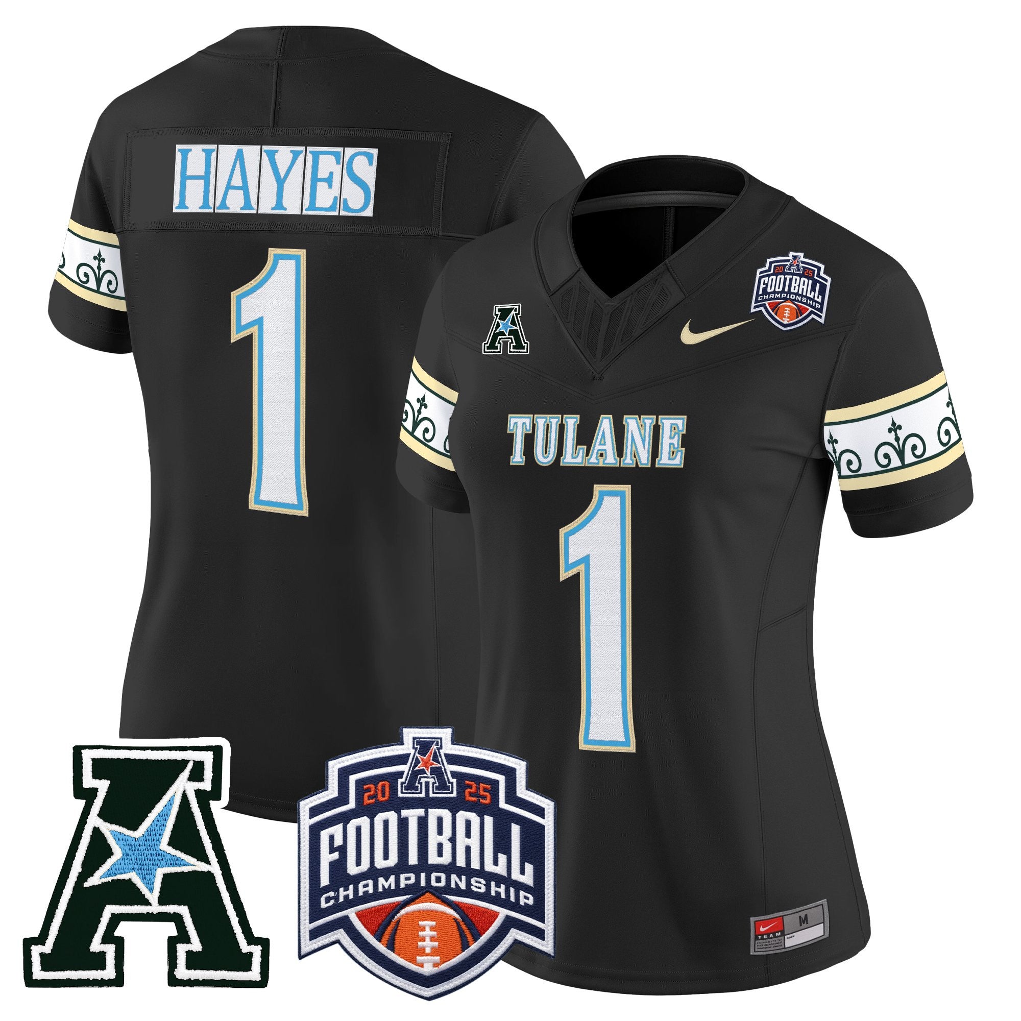 Women's Tulane Green Wave 'City Edition' Vapor Limited Jersey - 2025 AAC Championship Patch - All Stitched
