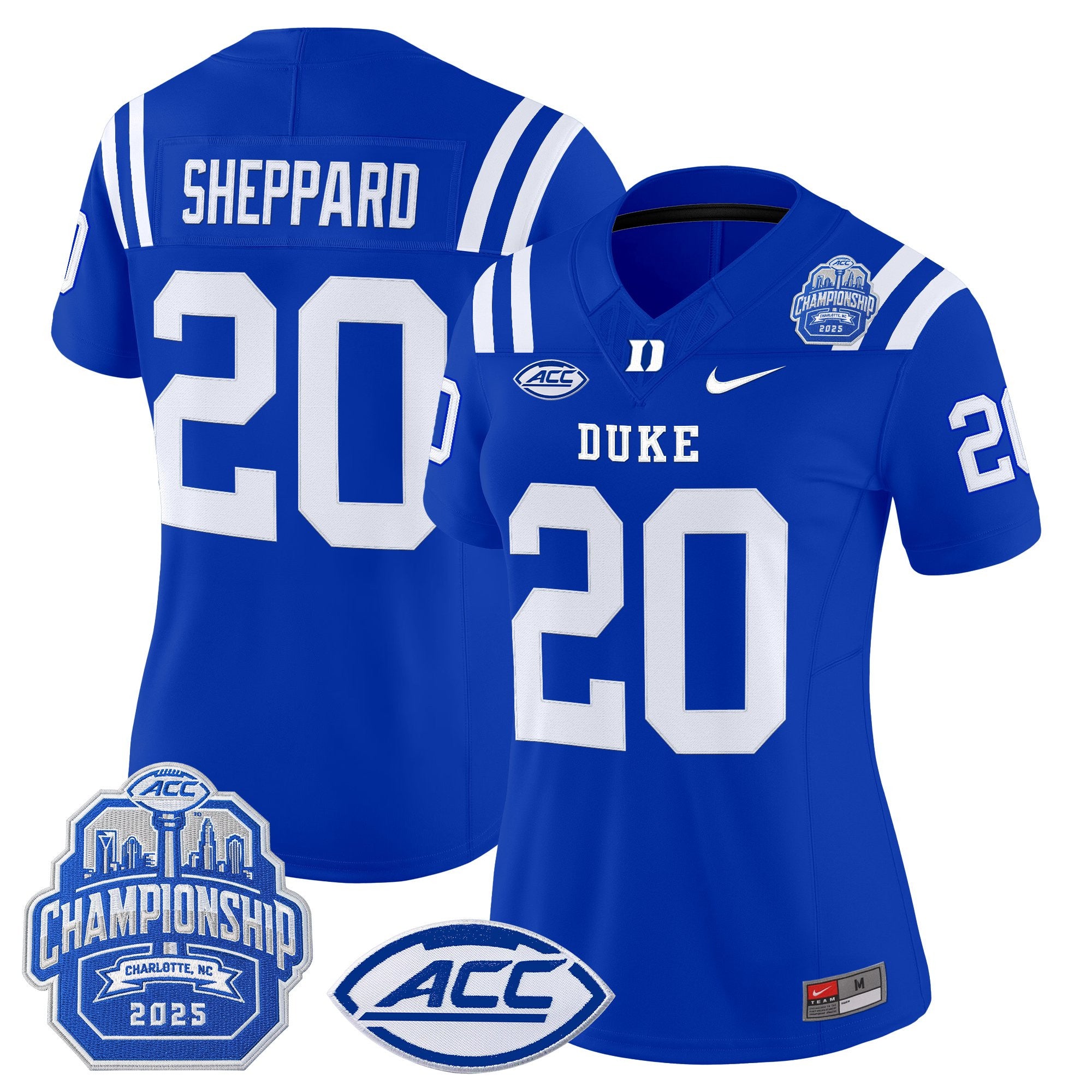 Women's Duke Blue Devils 2025 ACC Championship Vapor Limited Jersey - All Stitched