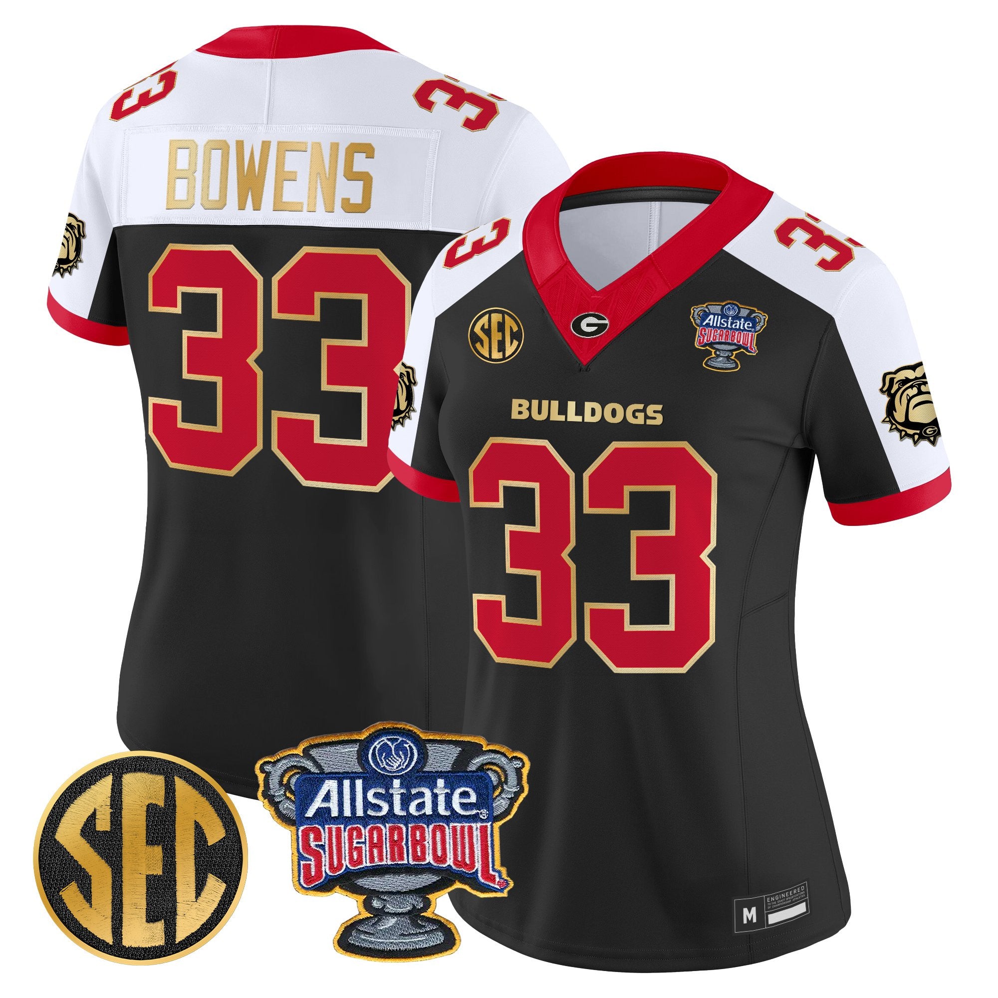 Women's Georgia Bulldogs Sugar Bowl Patch Vapor Limited Jersey - All Stitched