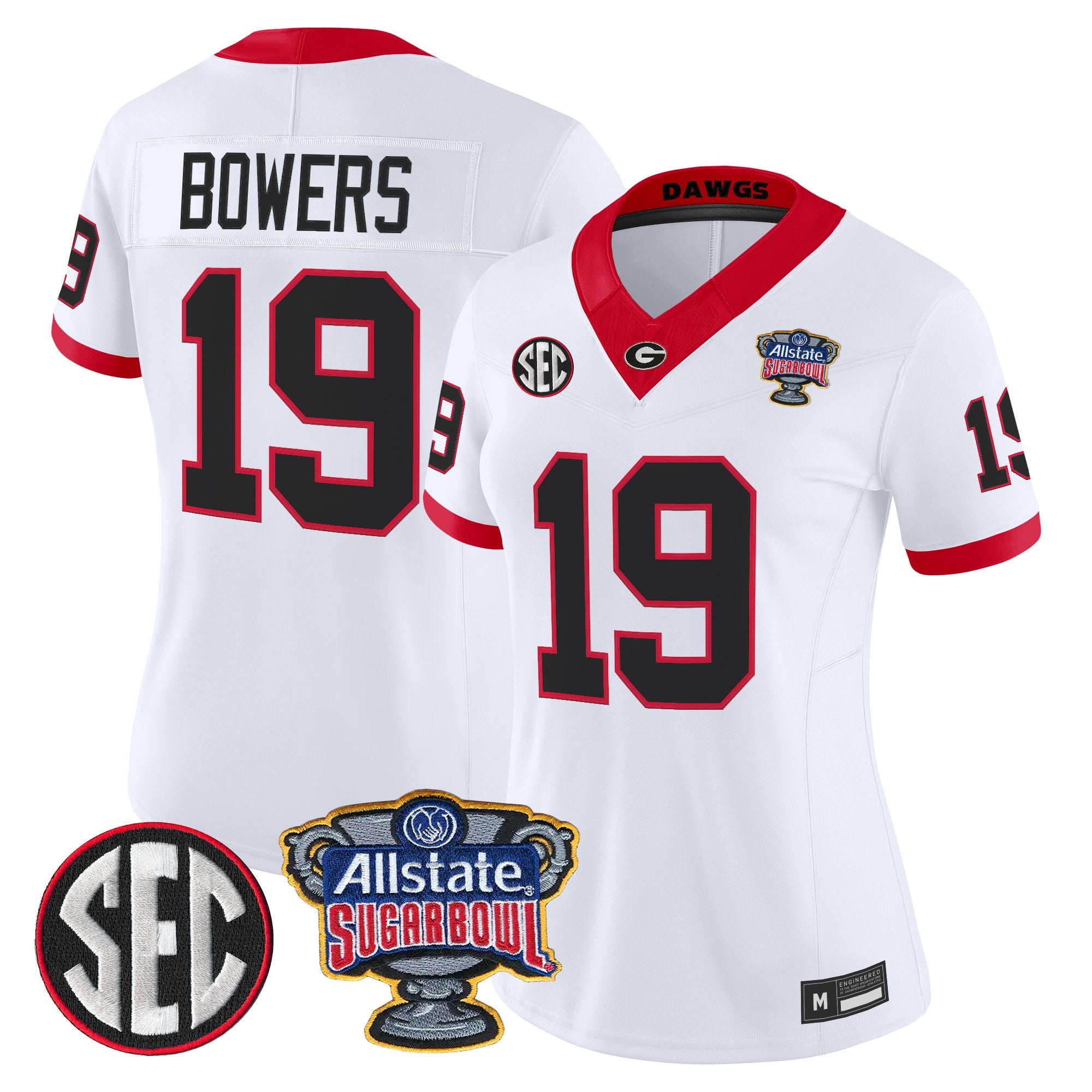 Women's Georgia Bulldogs Sugar Bowl Patch Vapor Limited Jersey - All Stitched