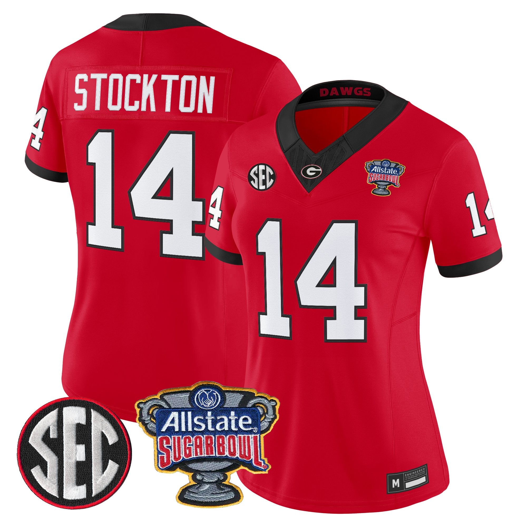 Women's Georgia Bulldogs Sugar Bowl Patch Vapor Limited Jersey - All Stitched