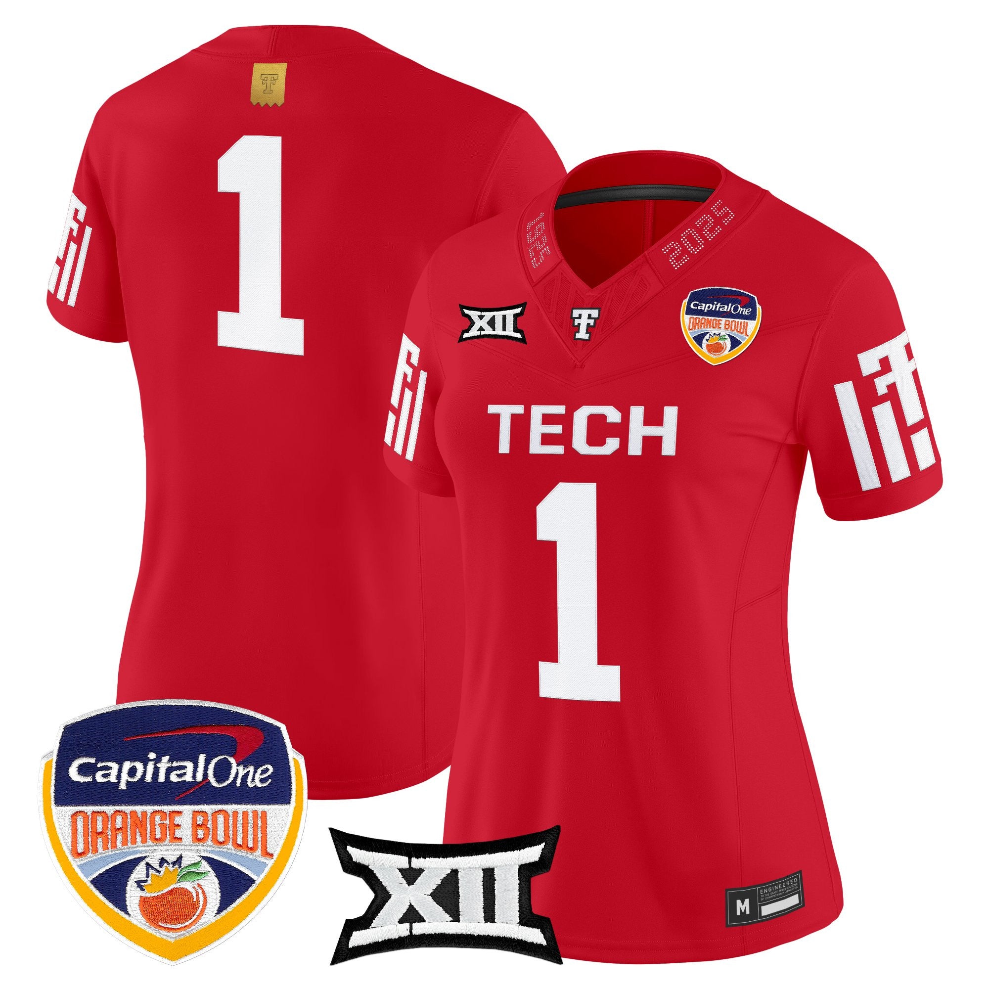 Women's Texas Tech Red Raiders 2025 Orange Bowl Vapor Limited Jersey - All Stitched